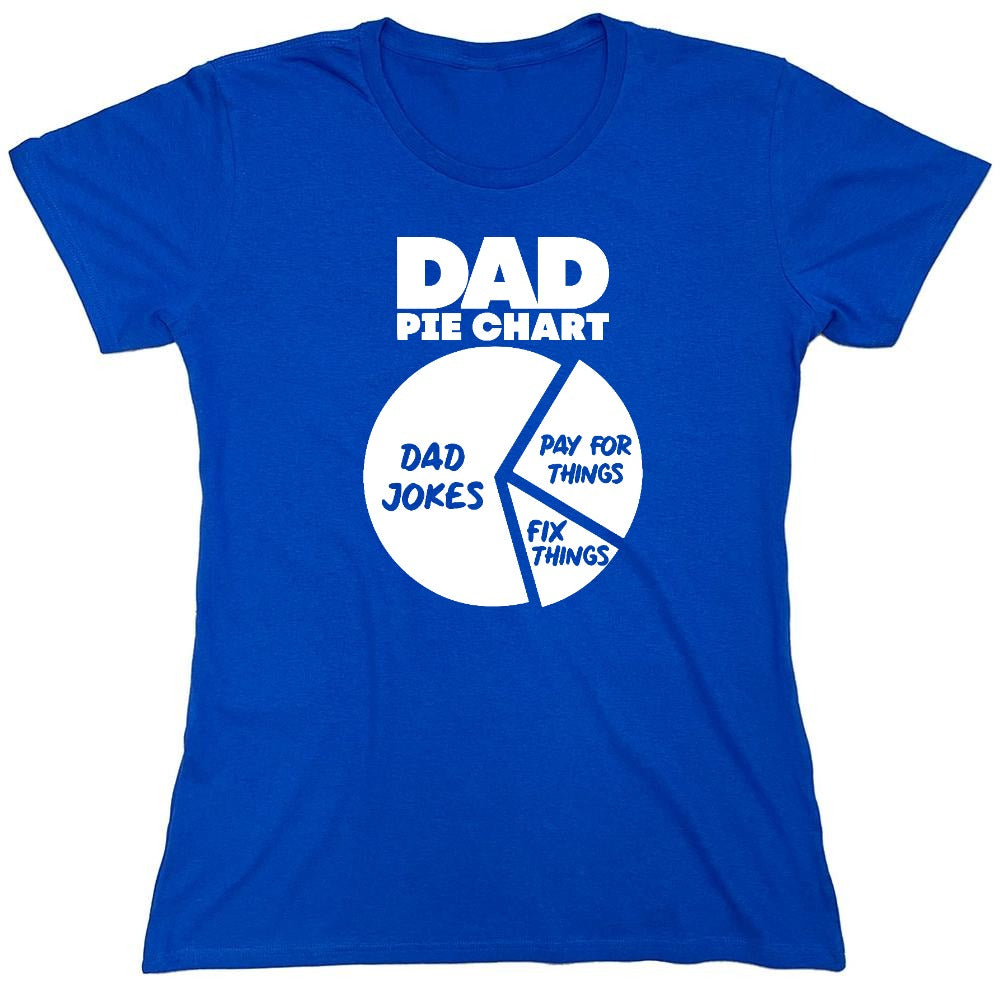 Funny T-Shirts design "Dad Pie Chart, Dad Jokes Funny Shirt - Womens"