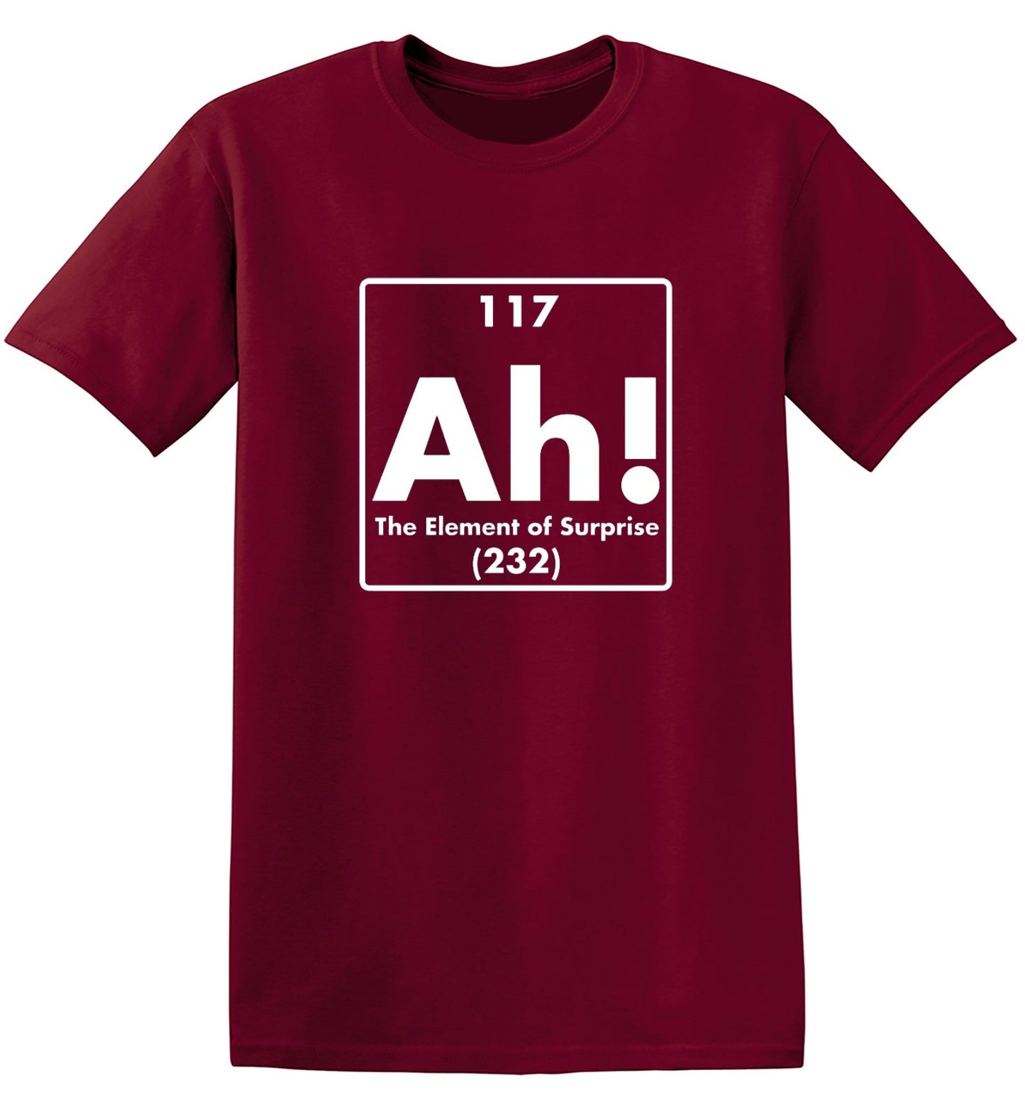 Funny T-Shirts design "Ah! The Element Of Surprise"