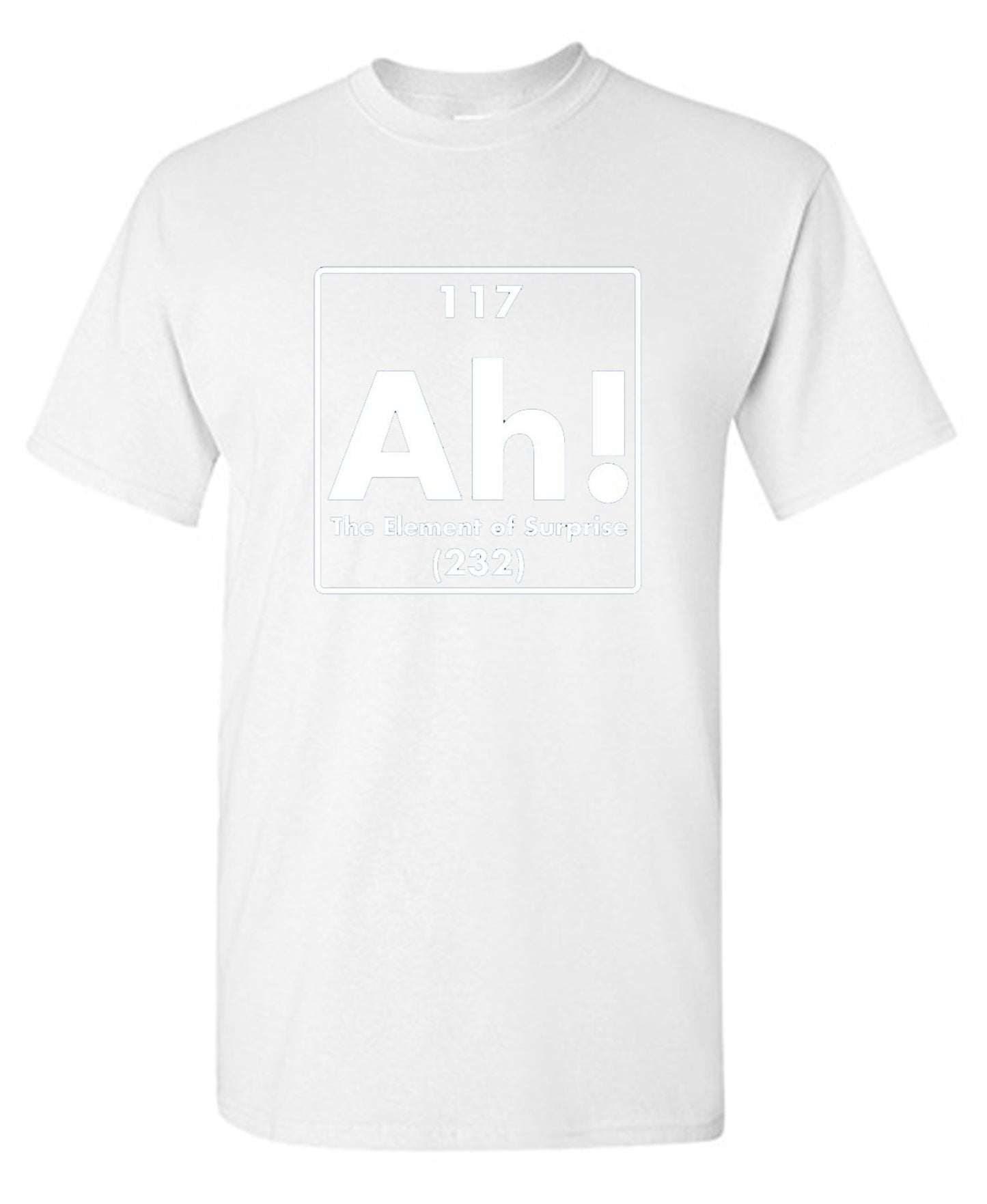 Funny T-Shirts design "Ah! The Element Of Surprise"