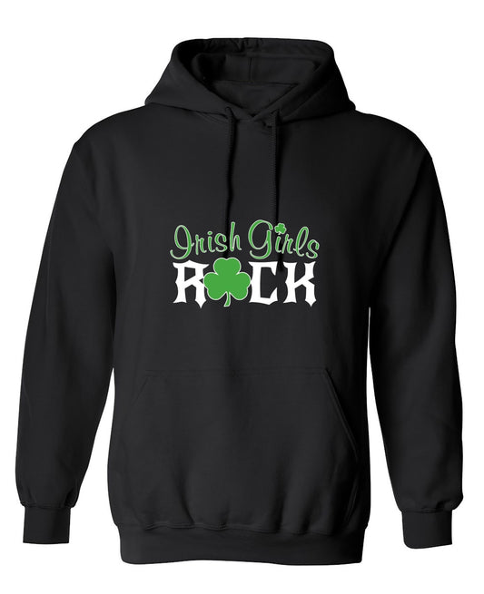 Funny T-Shirts design "Irish Girls Rock T-Shirt - Hoodie"