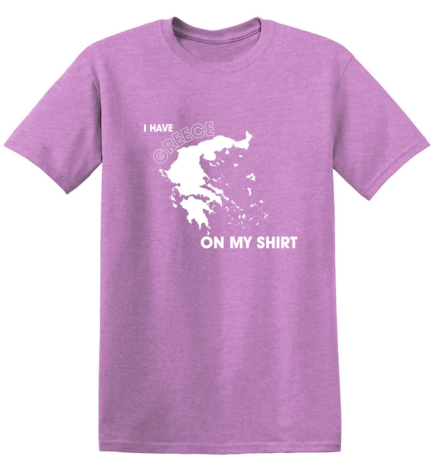 Funny T-Shirts design "I Have Greece On My Shirt - Ring Spun Tee"