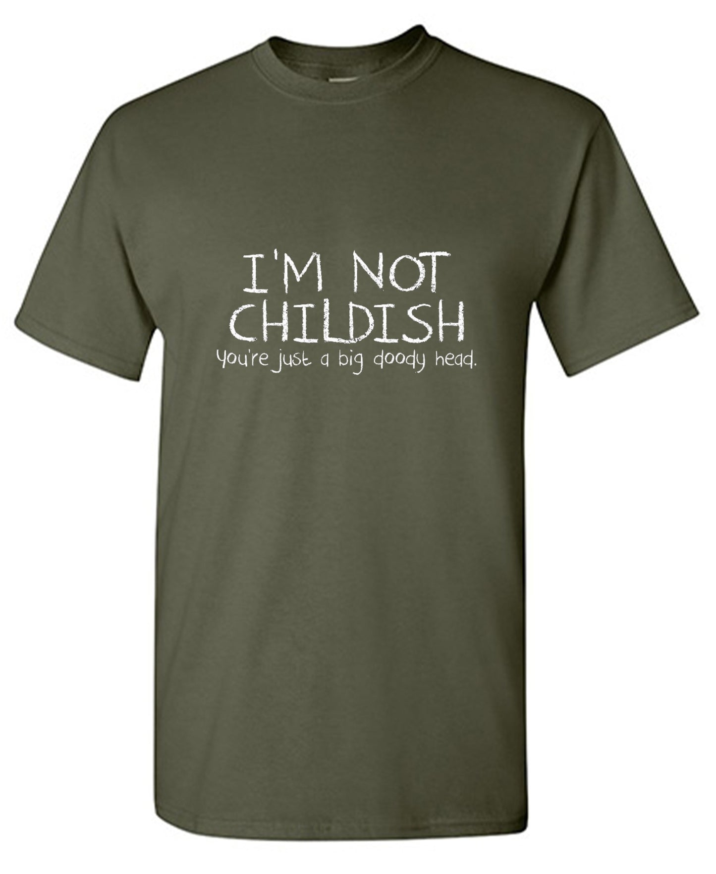 Funny T-Shirts design "I'm Not Childish You're Just A Big Doody Head - Tall Tee"