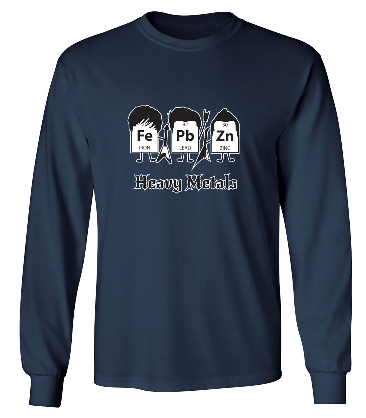 Funny T-Shirts design "Heavy Metals T-Shirts - Long Sleeve"