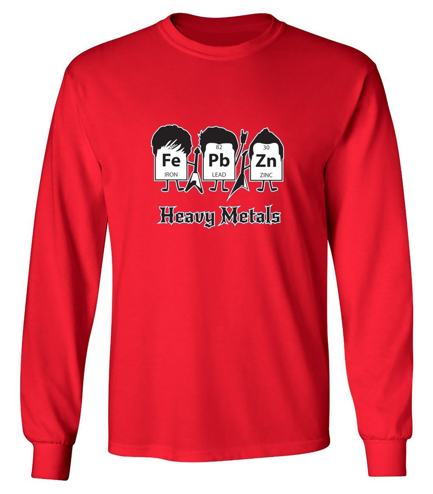 Funny T-Shirts design "Heavy Metals T-Shirts - Long Sleeve"