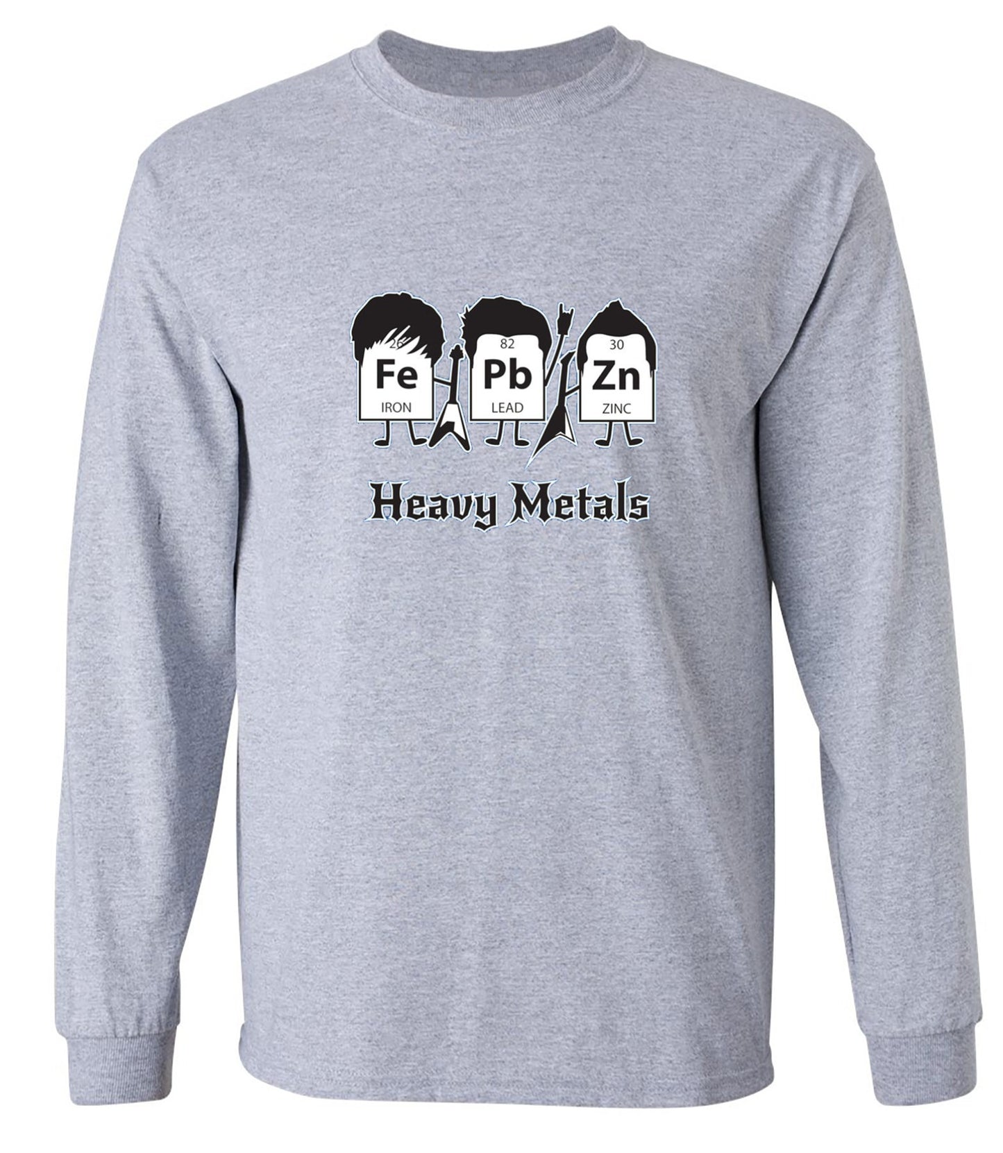 Funny T-Shirts design "Heavy Metals T-Shirts - Long Sleeve"