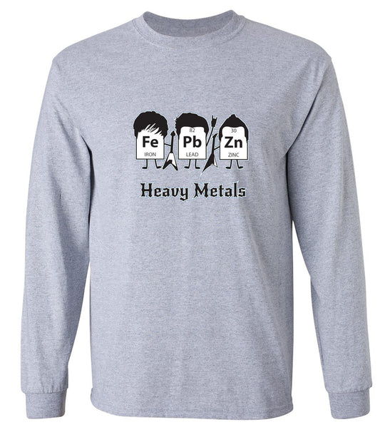 Funny T-Shirts design "Heavy Metals T-Shirts - Long Sleeve"