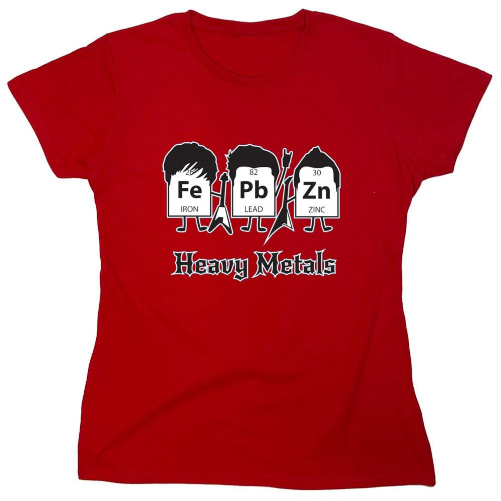 Funny T-Shirts design "Heavy Metals T-Shirts - Womens"