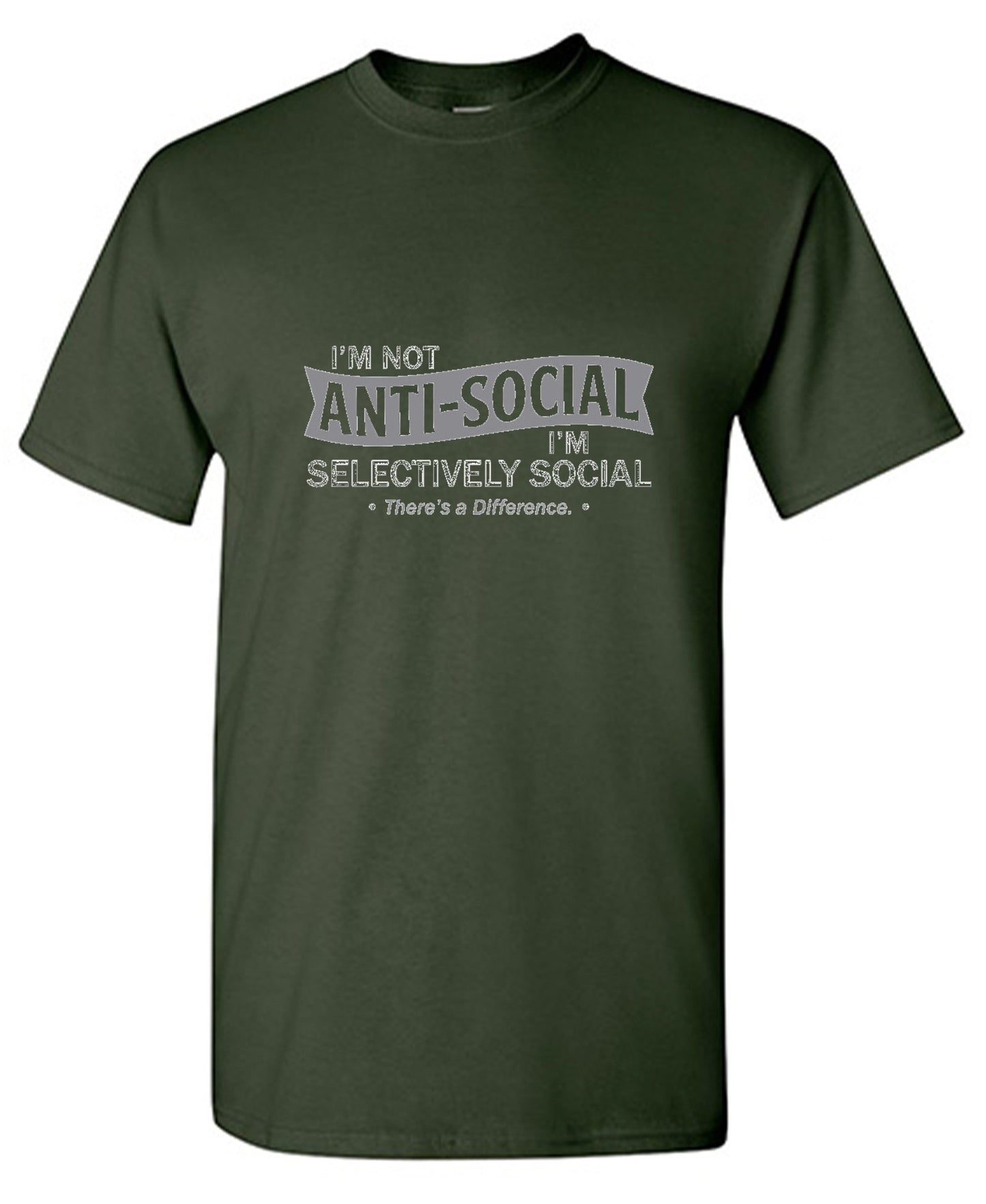 Funny T-Shirts design "I'm not anti-social. I'm selectively social. There's a difference - Tall Tee"