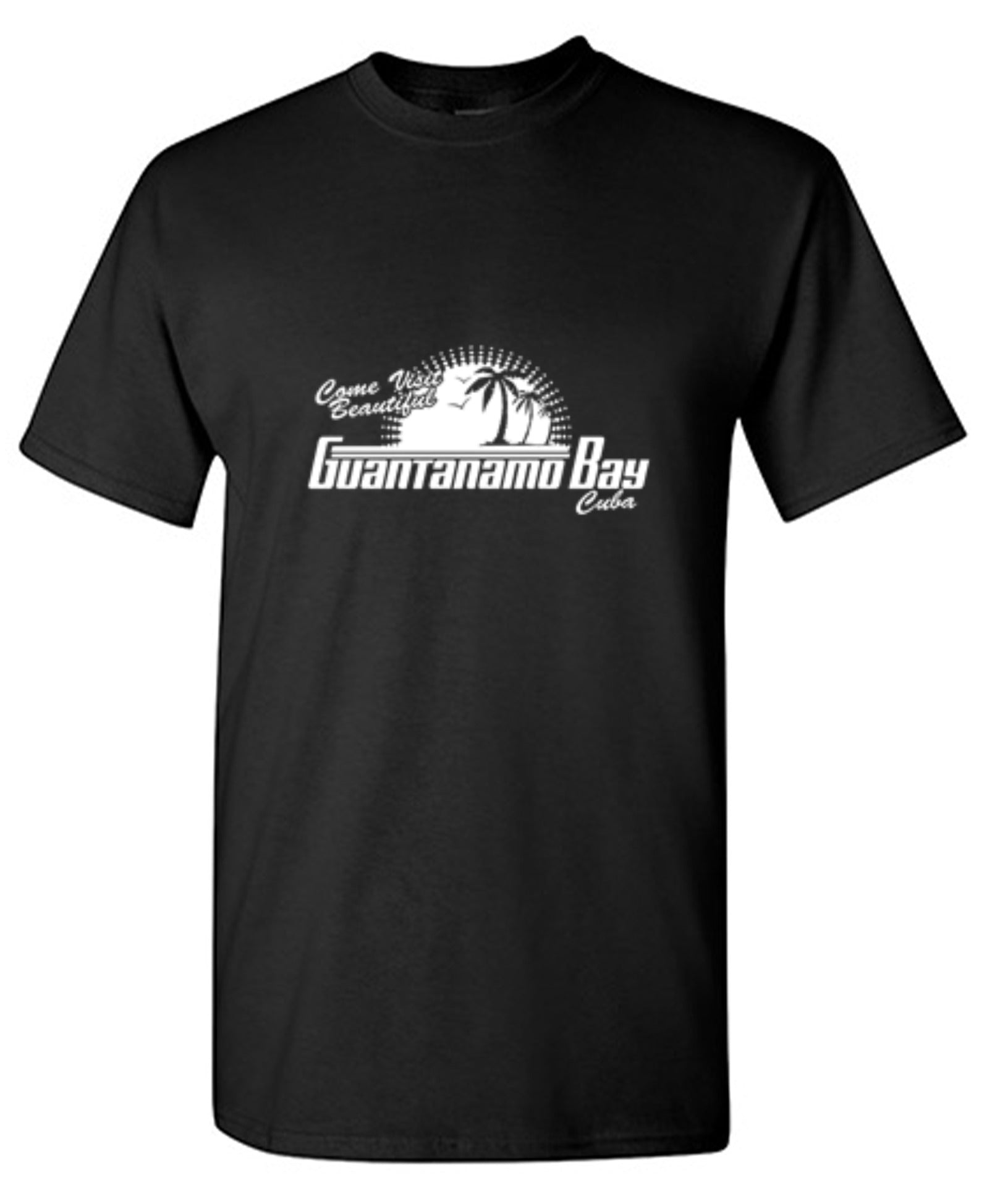 Funny T-Shirts design "Come Visit Beautiful Guantanamo Bay Cuba"
