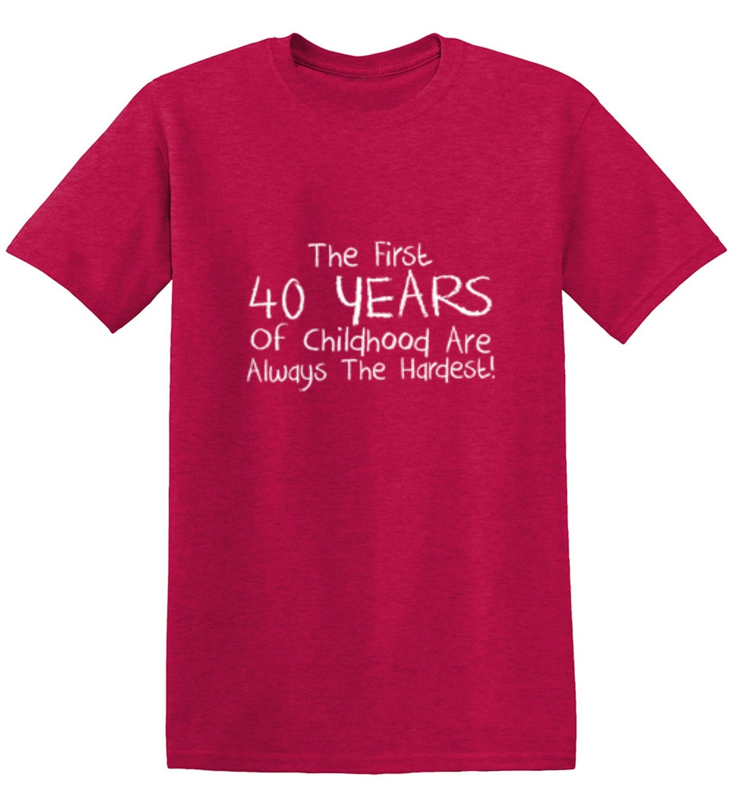 Funny T-Shirts design "The First 40 years Of Childhood Are Always The Hardest - Ring Spun Tee"