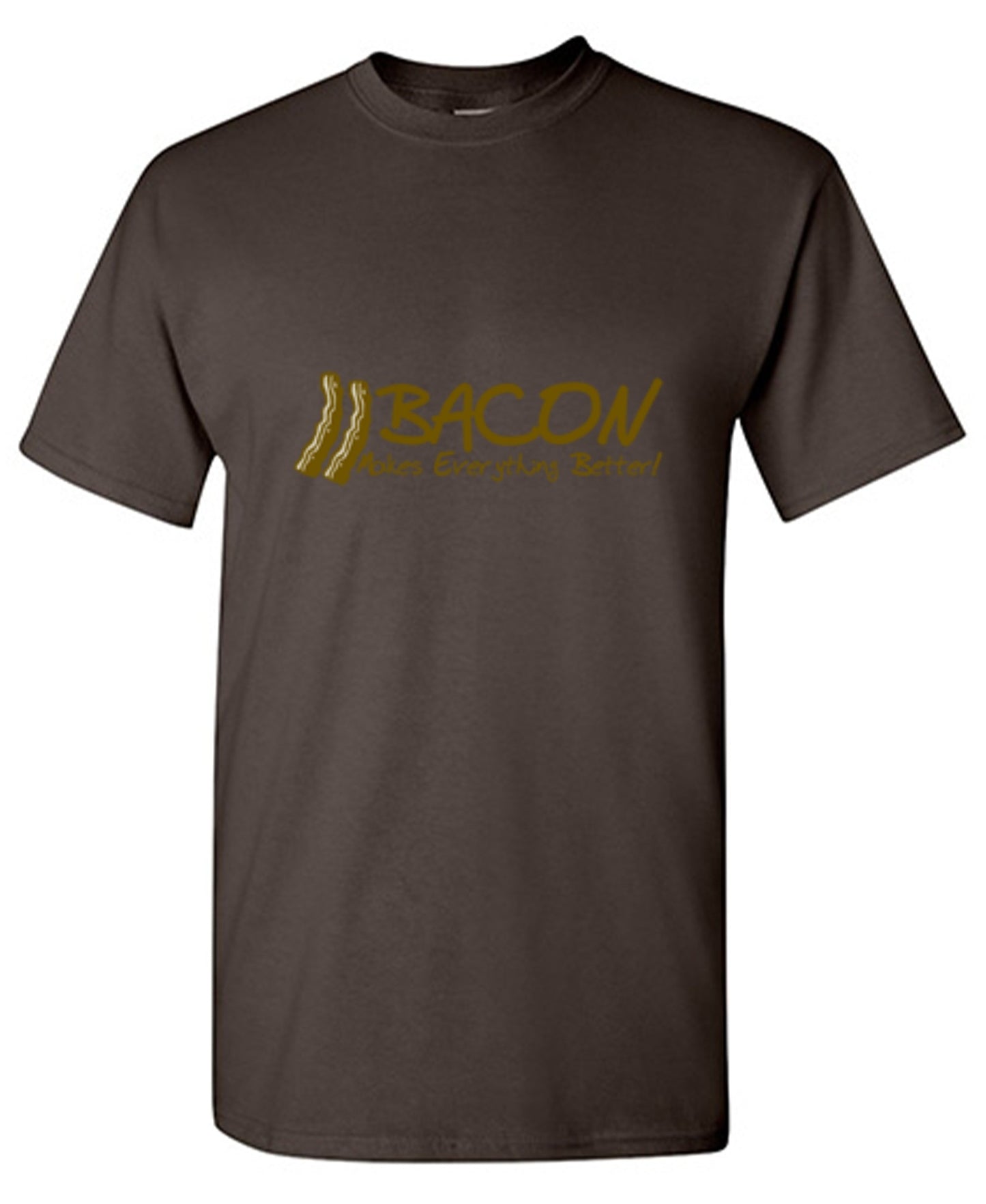 Funny T-Shirts design "Bacon Makes Everything Better!"