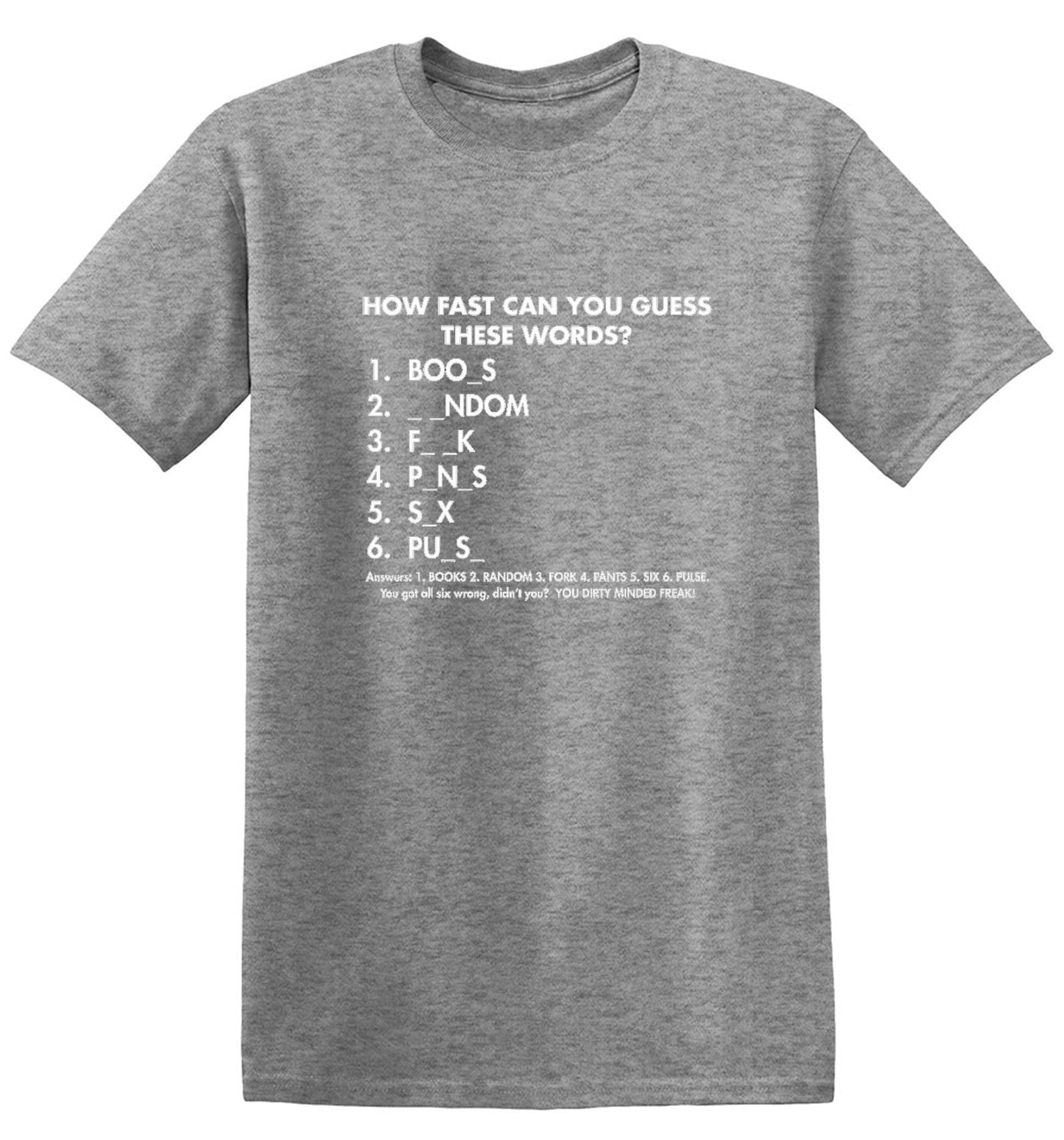 Funny T-Shirts design "Regular How Fast Can You Guess"