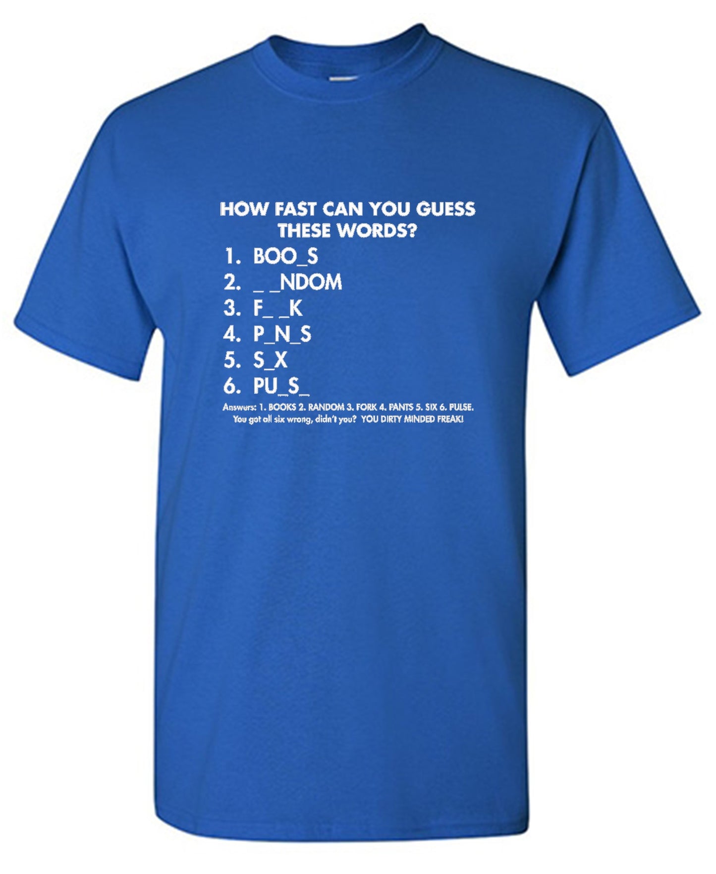 Funny T-Shirts design "Regular How Fast Can You Guess"