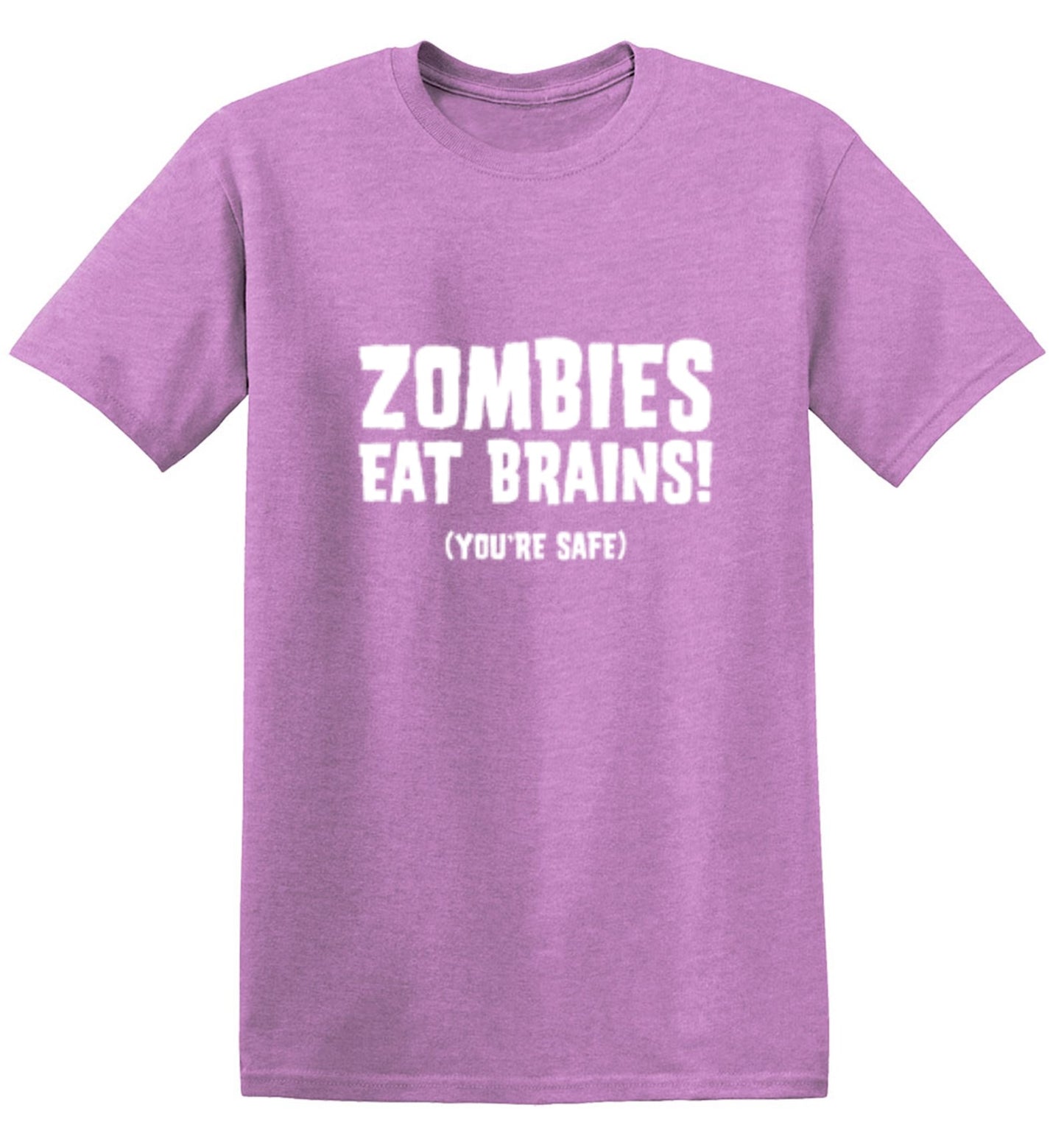 Funny T-Shirts design "Zombies Eat Brains You're Safe T-Shirt - Tall Tee"