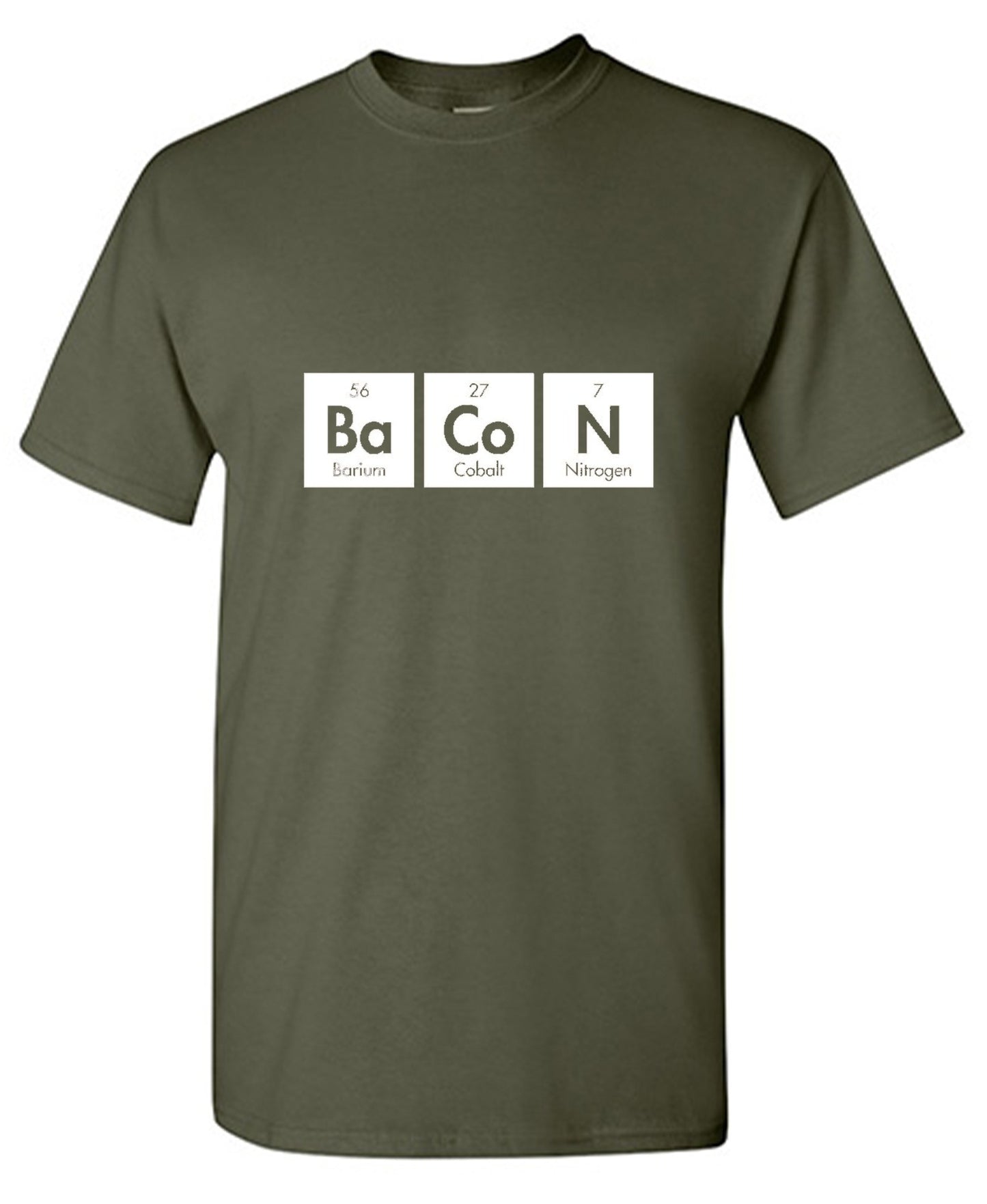 Funny T-Shirts design "Bacon Elements"