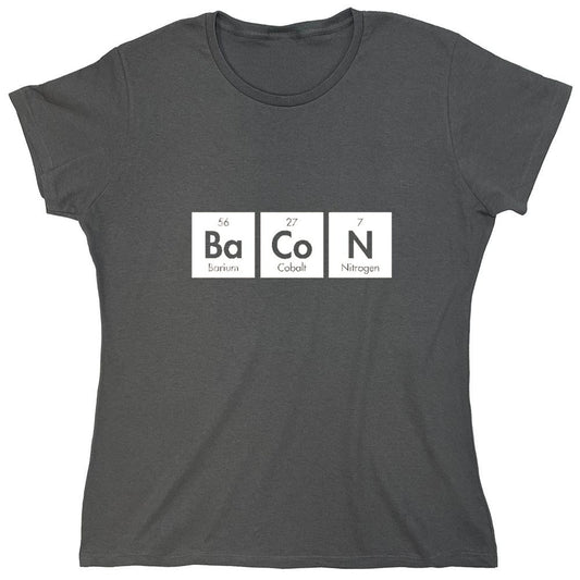 Funny T-Shirts design "Bacon Elements - Womens"