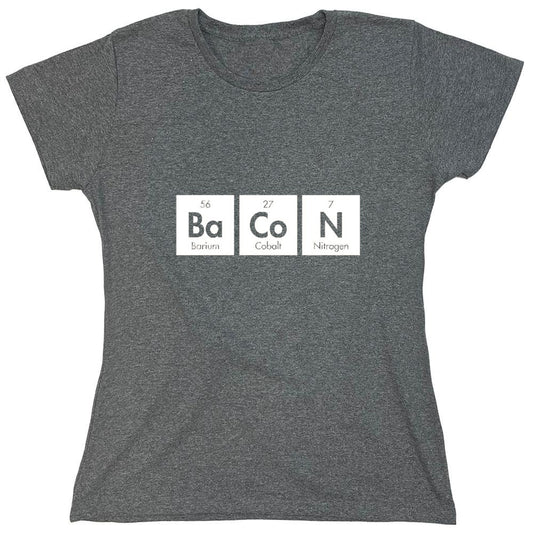 Funny T-Shirts design "Bacon Elements - Womens"