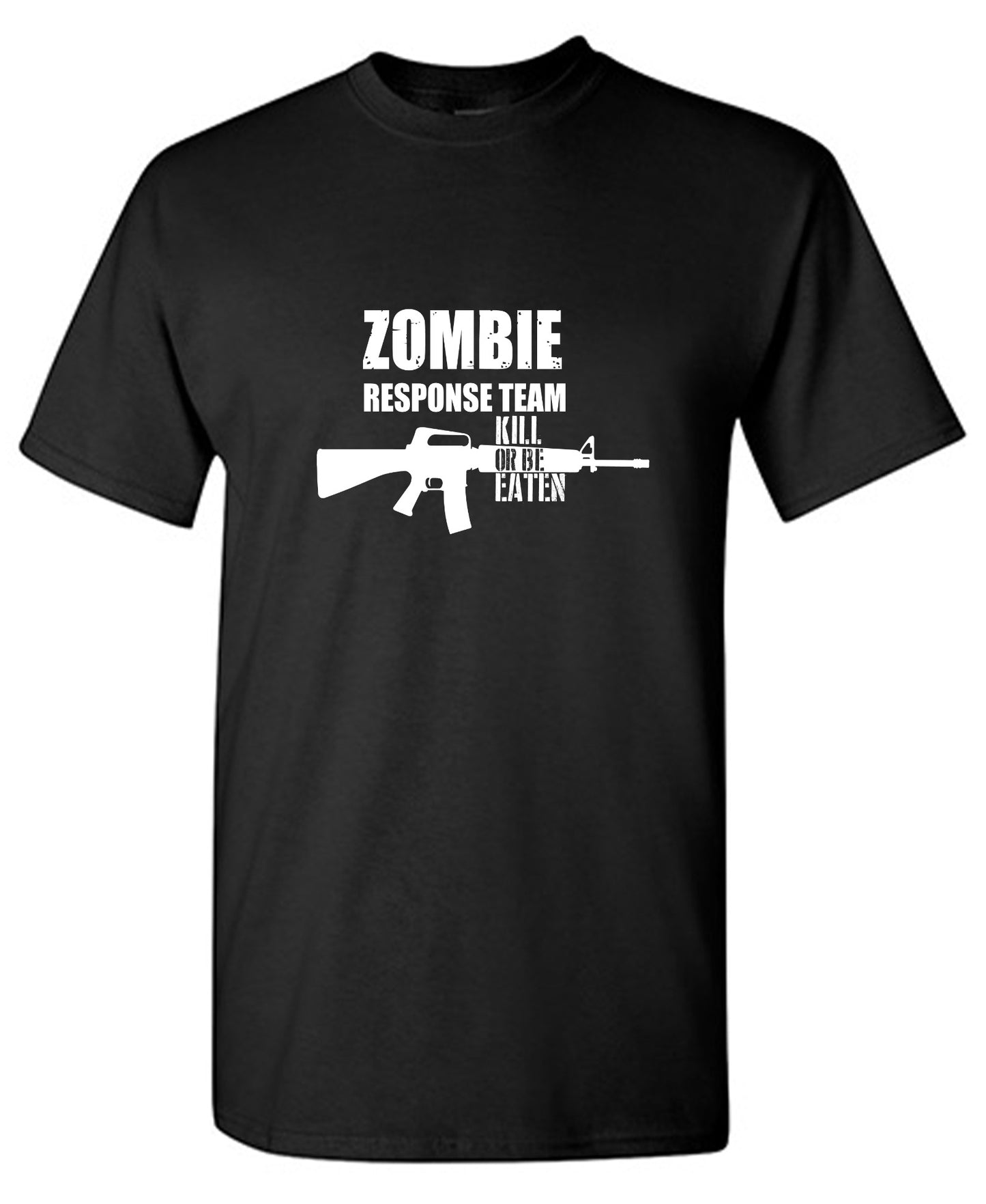 Funny T-Shirts design "Zombie Response Team Kill Or Be Eaten, New - Tall Tee"