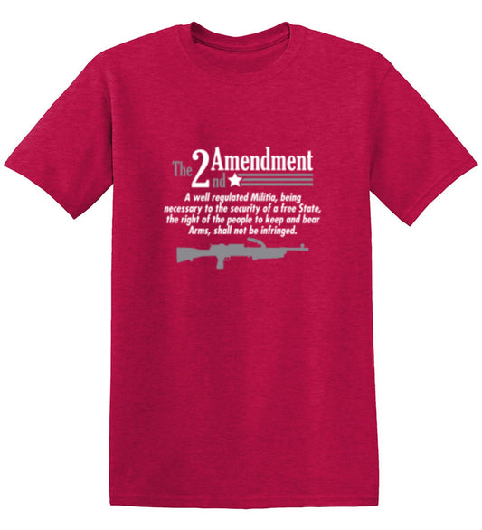 Funny T-Shirts design "The 2nd Amendment A Well Regulated Militia Being Necessary To The Security"