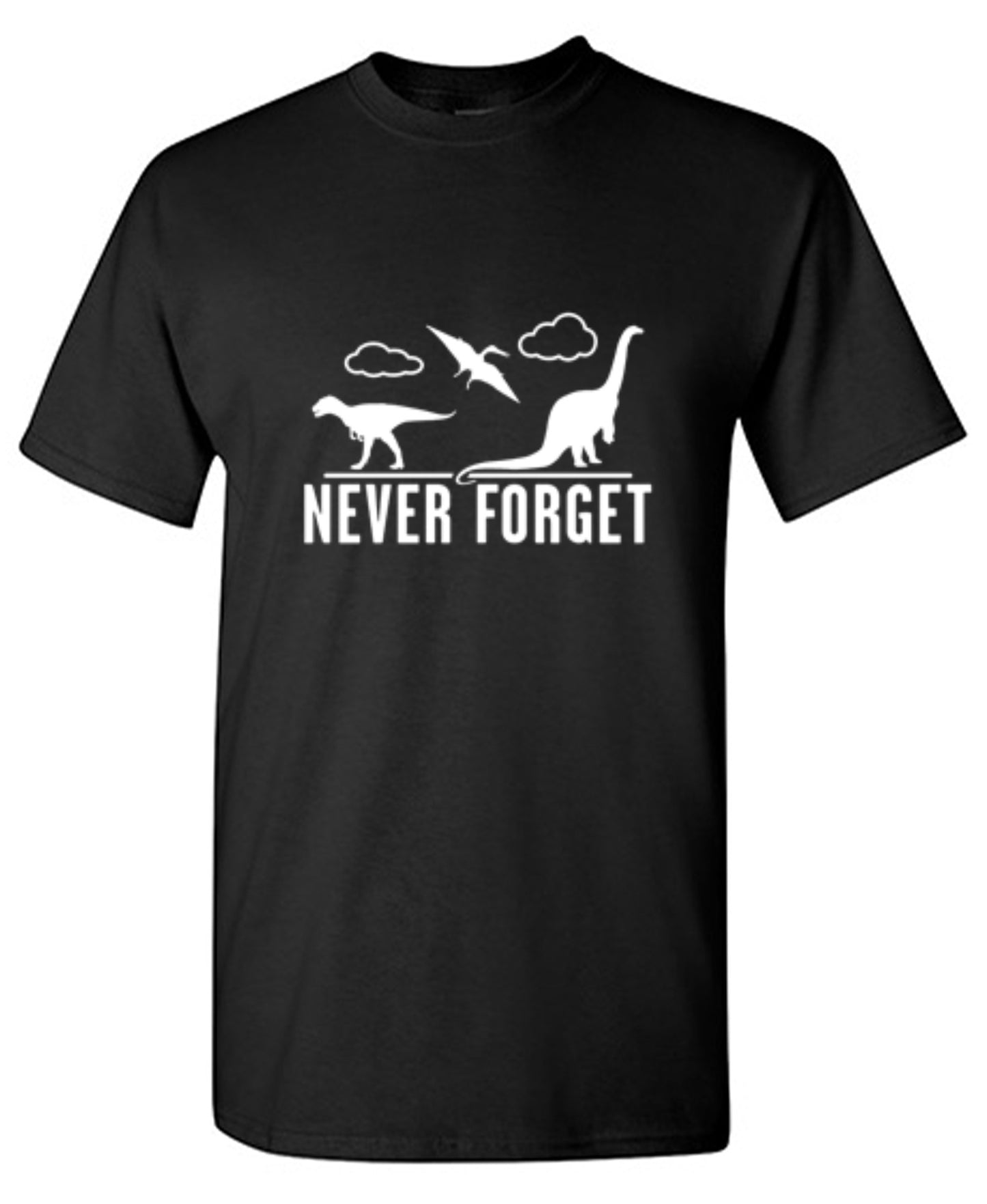 Funny T-Shirts design "Never Forget - Dinosaurs - Youth"