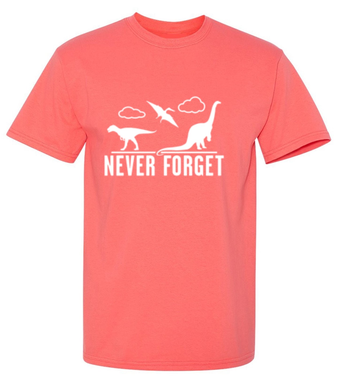 Funny T-Shirts design "Never Forget - Dinosaurs - Ring Spun Tee"