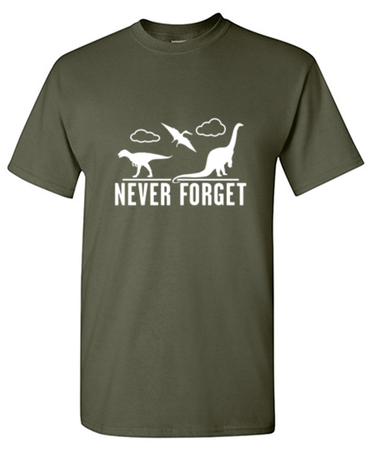 Funny T-Shirts design "Never Forget - Dinosaurs - Ring Spun Tee"