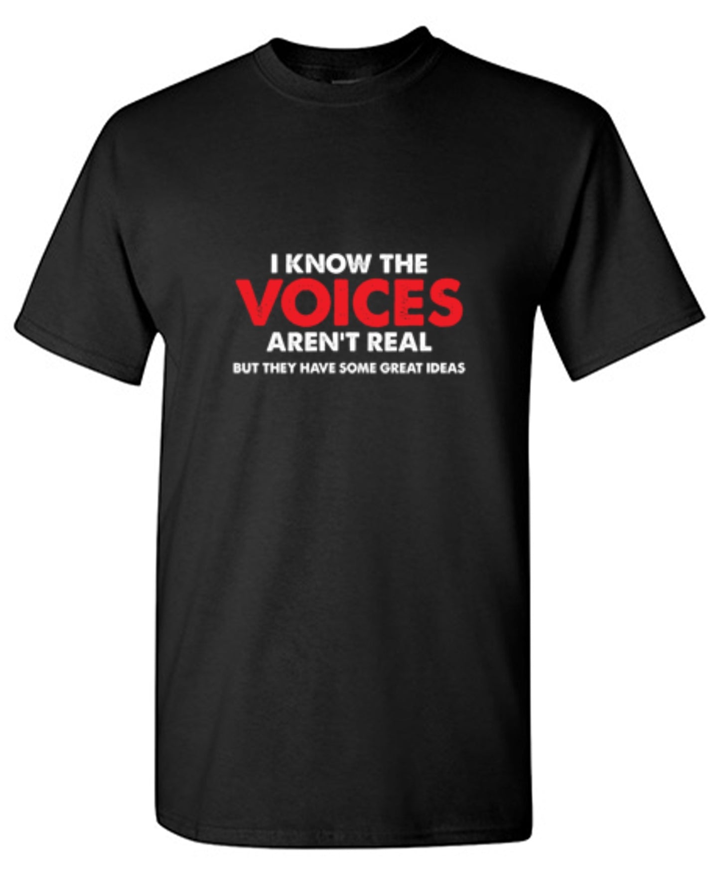 Funny T-Shirts design "The Voices In My Head Have Great Ideas"