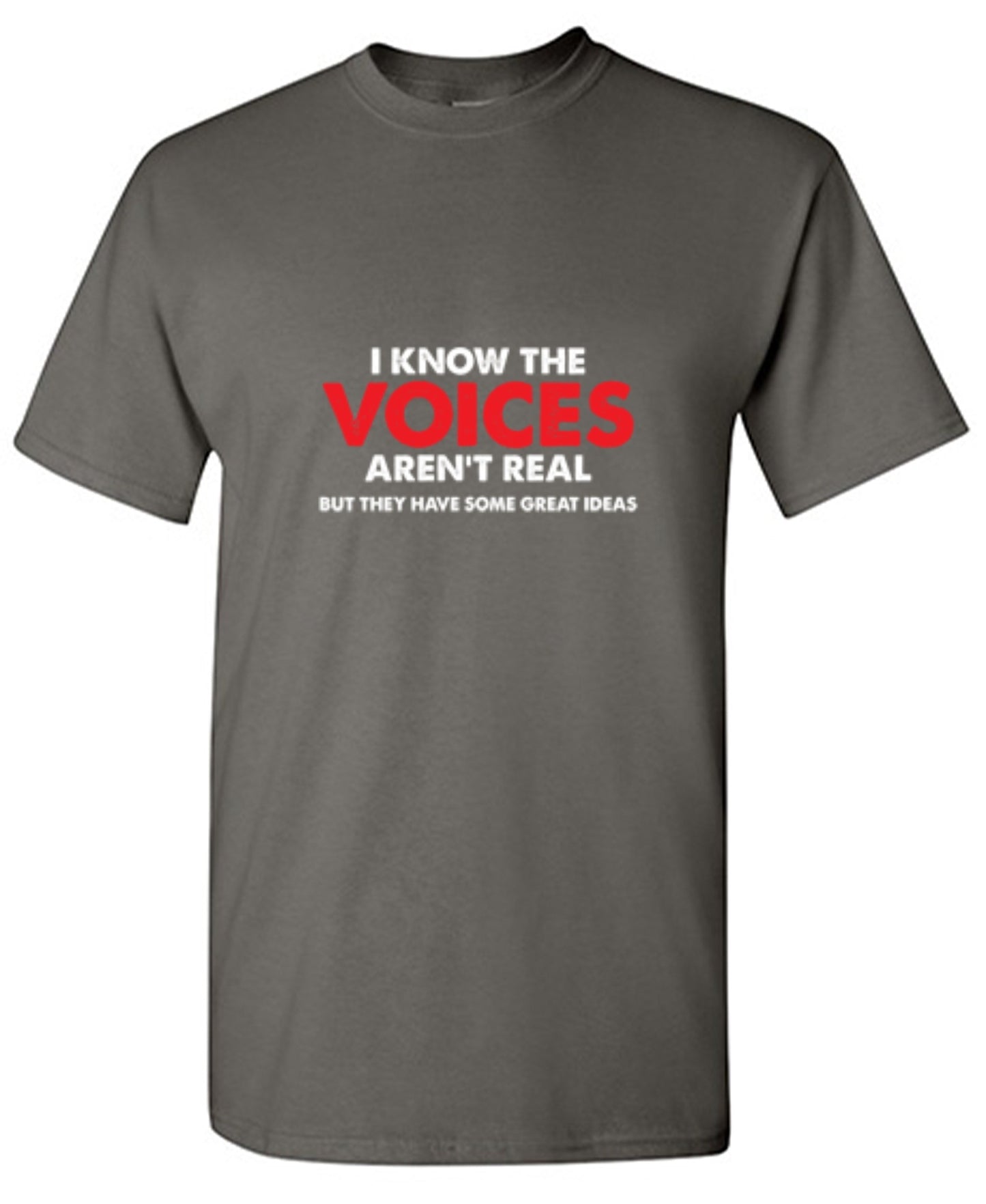 Funny T-Shirts design "The Voices In My Head Have Great Ideas"