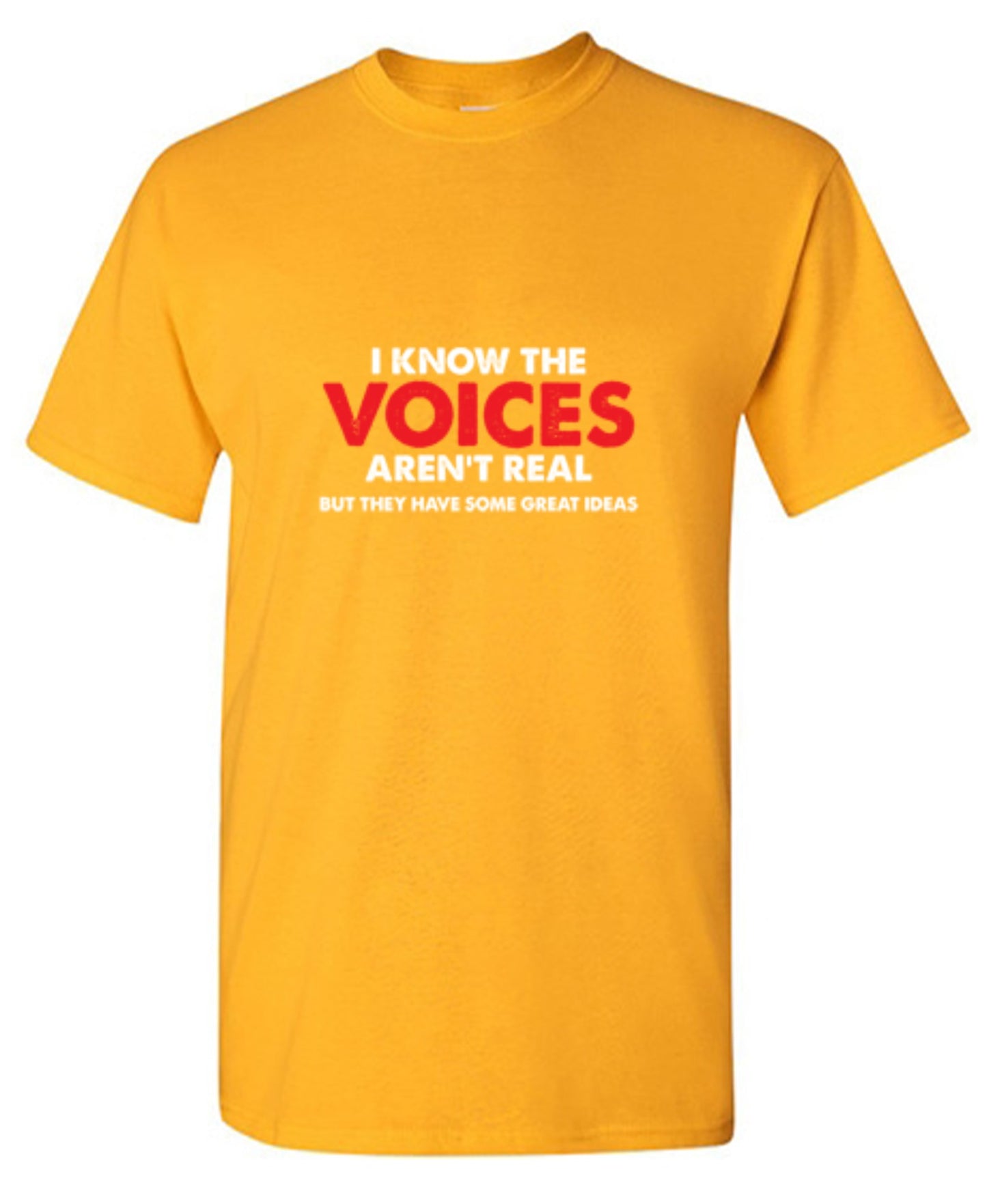 Funny T-Shirts design "The Voices In My Head Have Great Ideas"