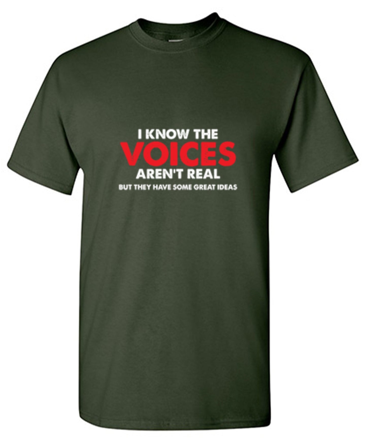 Funny T-Shirts design "The Voices In My Head Have Great Ideas"