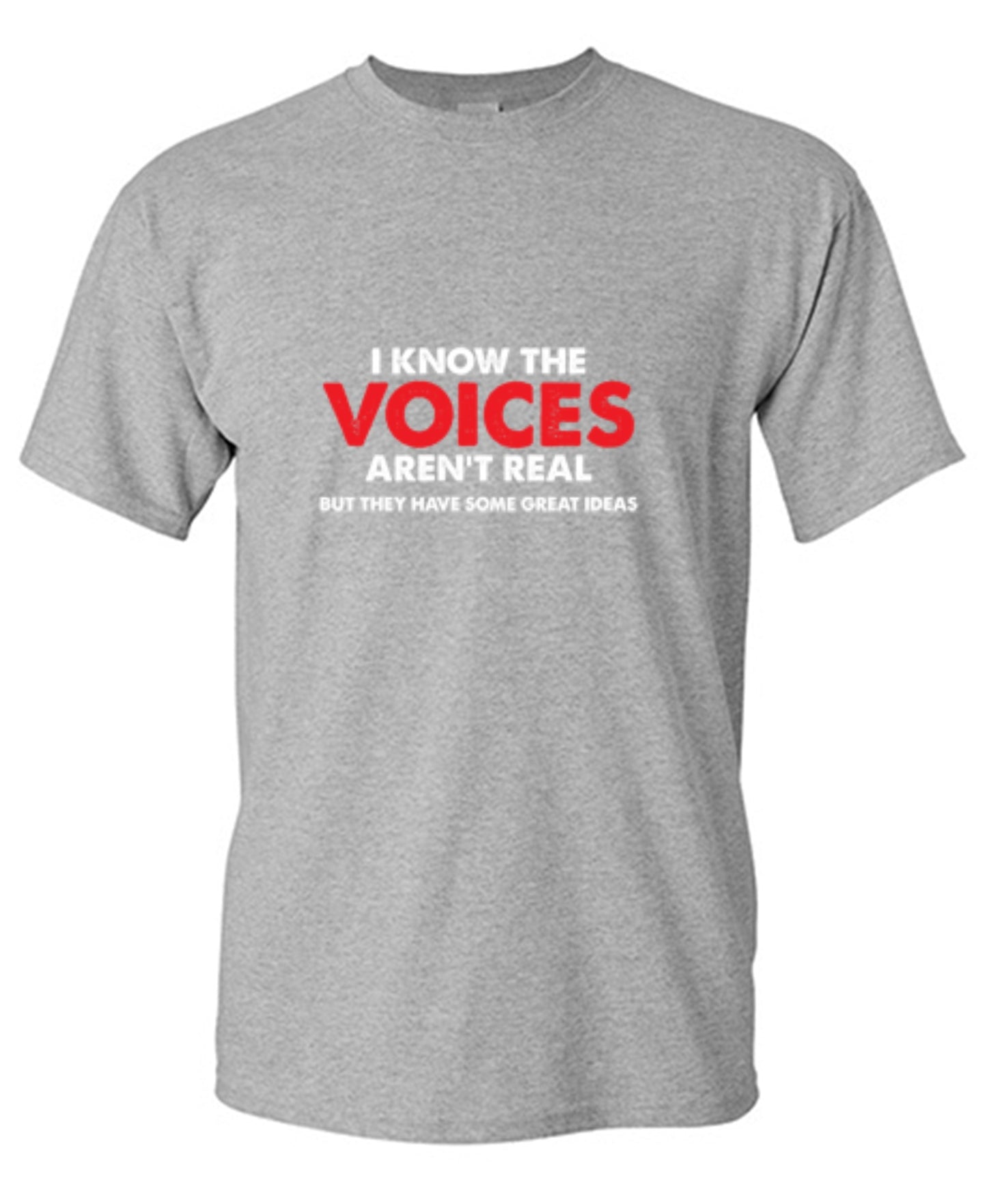 Funny T-Shirts design "The Voices In My Head Have Great Ideas"