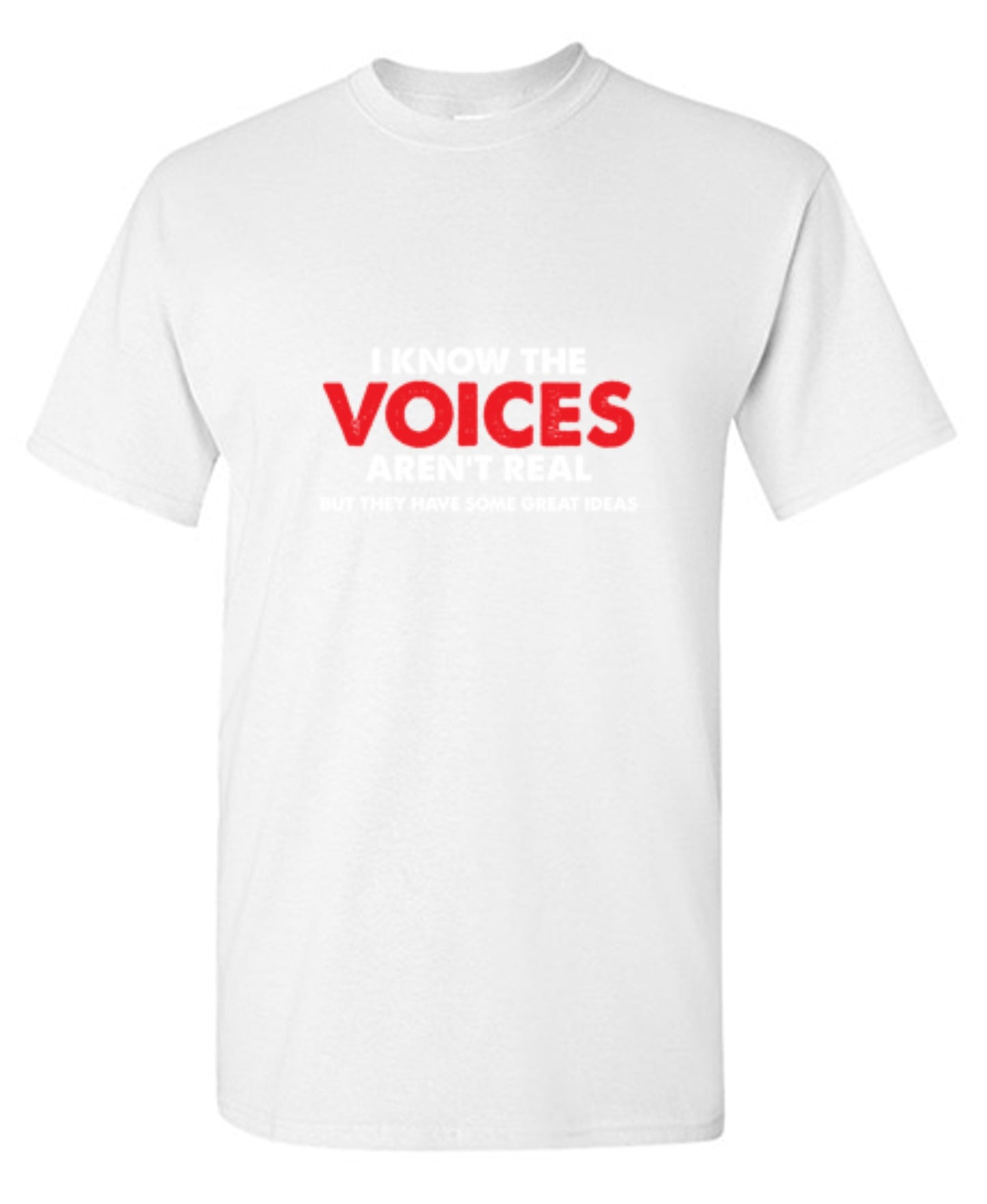 Funny T-Shirts design "The Voices In My Head Have Great Ideas"