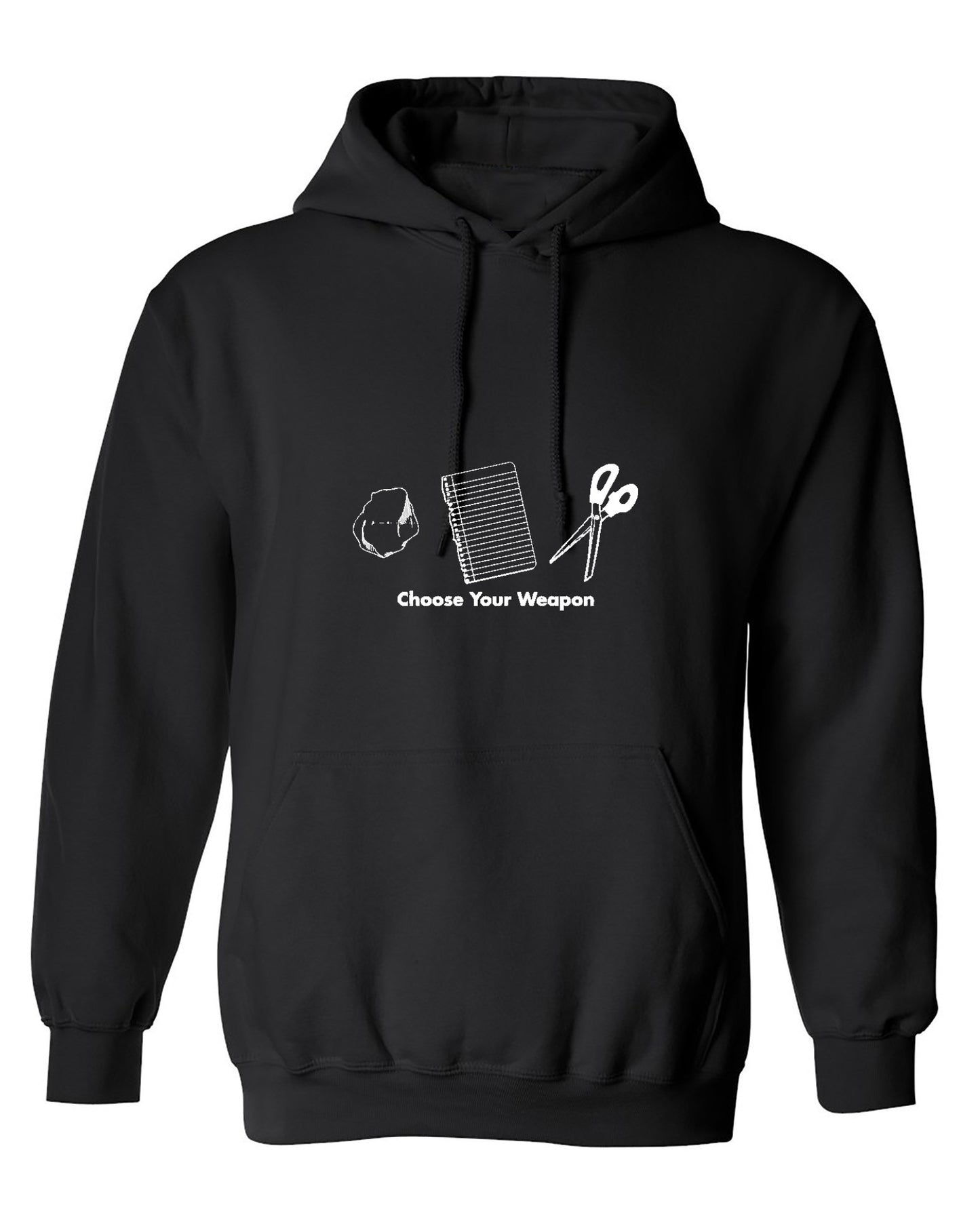 Funny T-Shirts design "Choose Your Weapon Rock Paper Scissors - Hoodie"