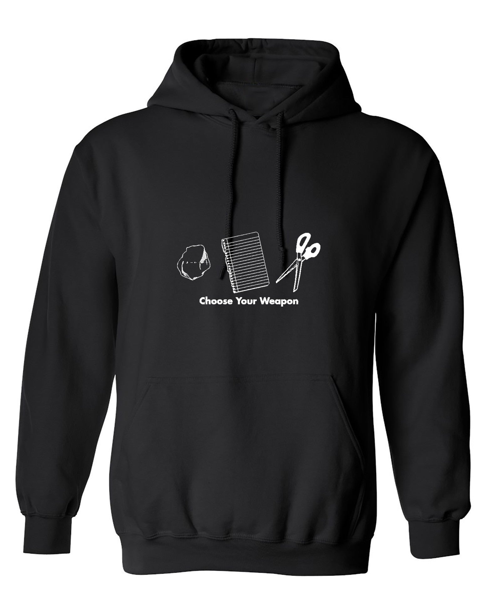 Funny T-Shirts design "Choose Your Weapon Rock Paper Scissors - Hoodie"