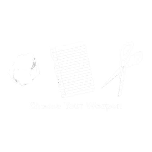 Funny T-Shirts design "Choose Your Weapon Rock Paper Scissors"