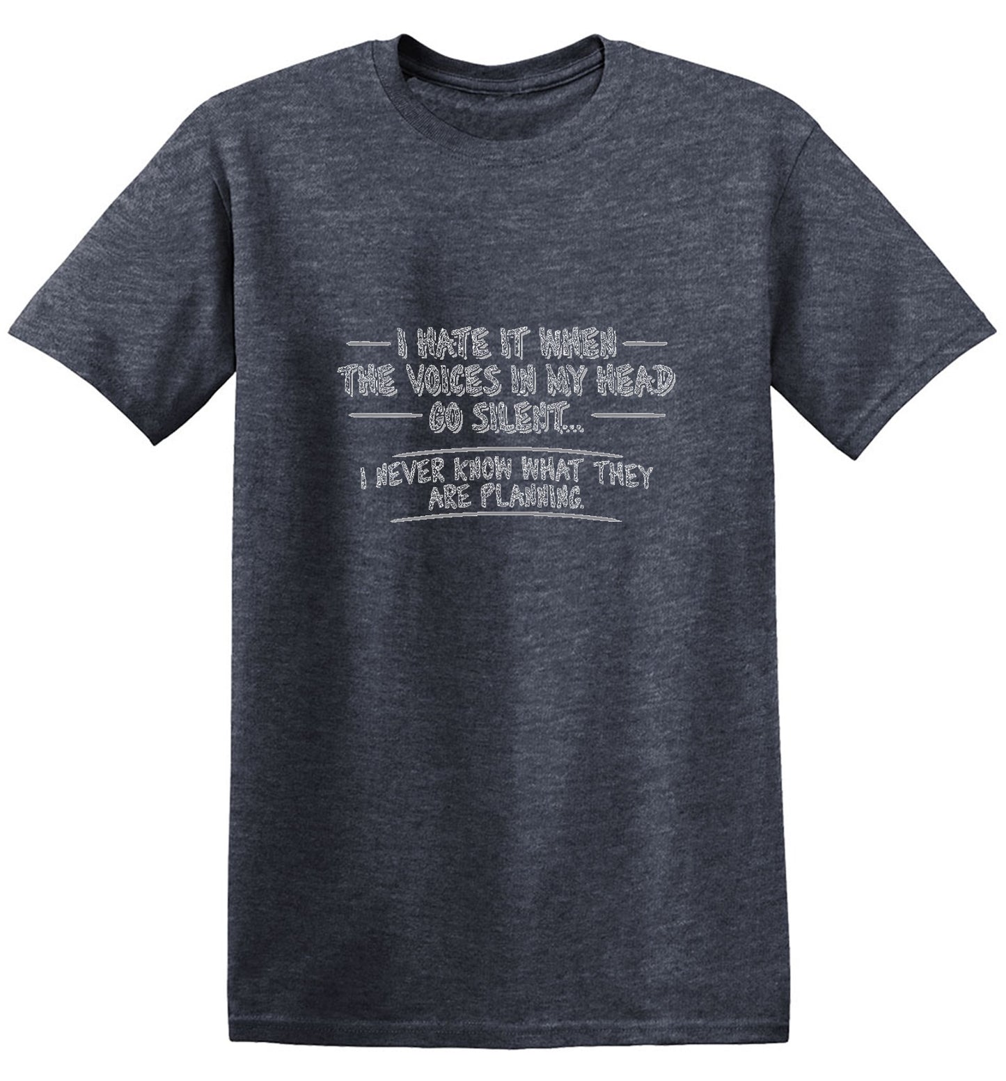 Funny T-Shirts design "I Hate It When The Voices Go Silent T-Shirt"