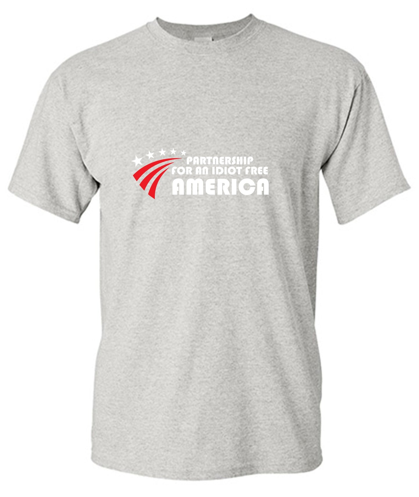 Funny T-Shirts design "Partnership For An Idiot Free America  T-Shirt"