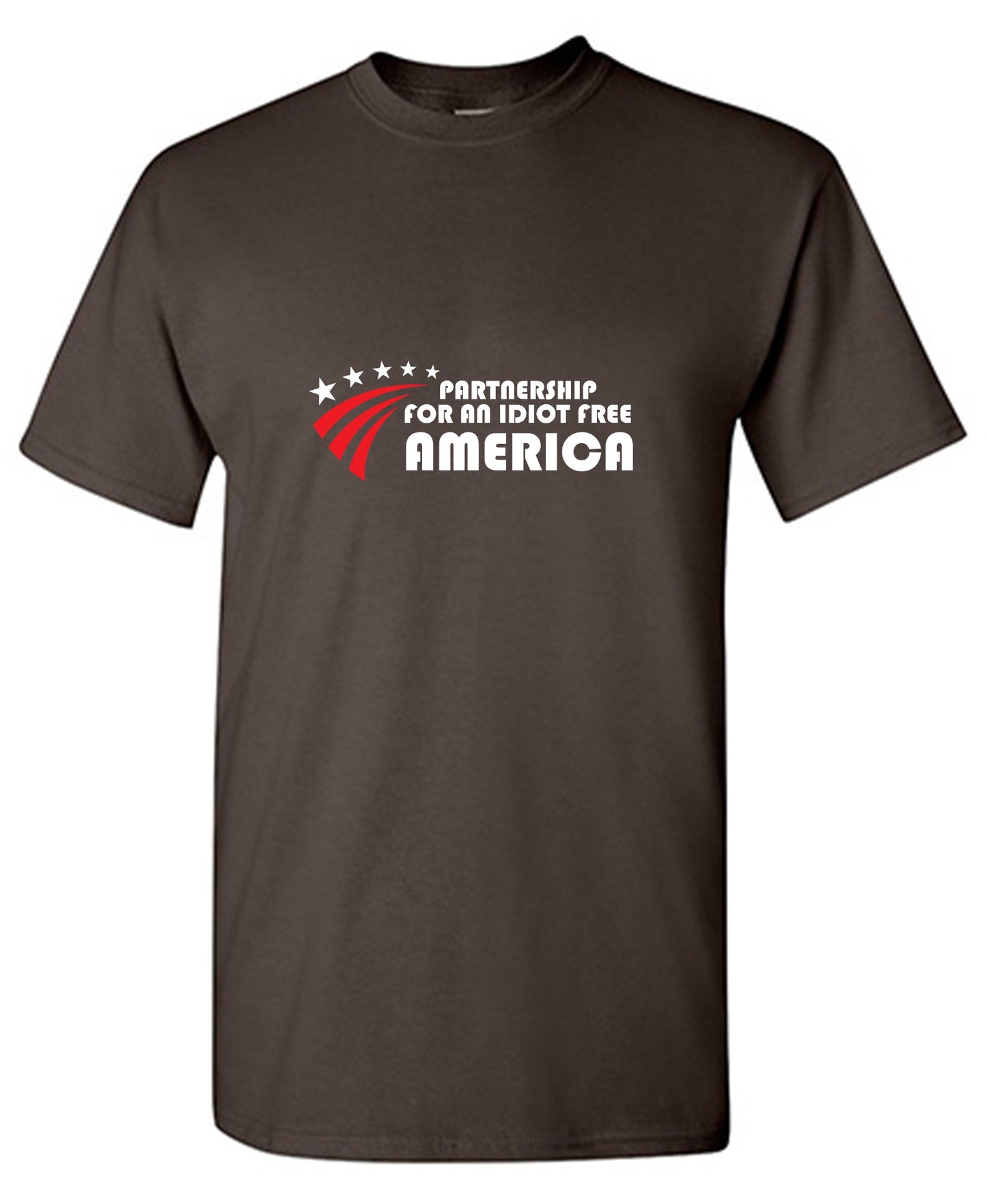 Funny T-Shirts design "Partnership For An Idiot Free America  T-Shirt"