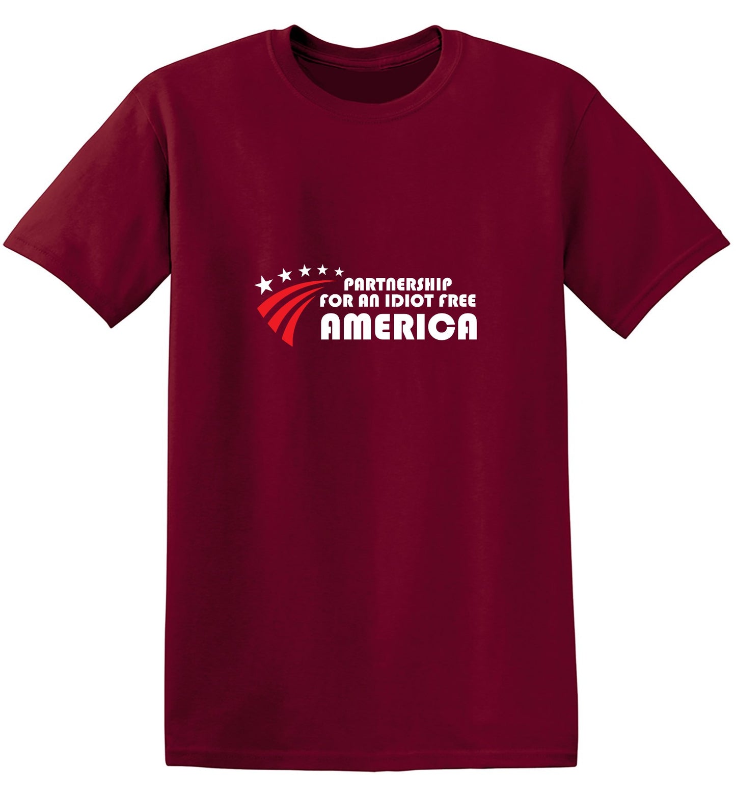 Funny T-Shirts design "Partnership For An Idiot Free America  T-Shirt"