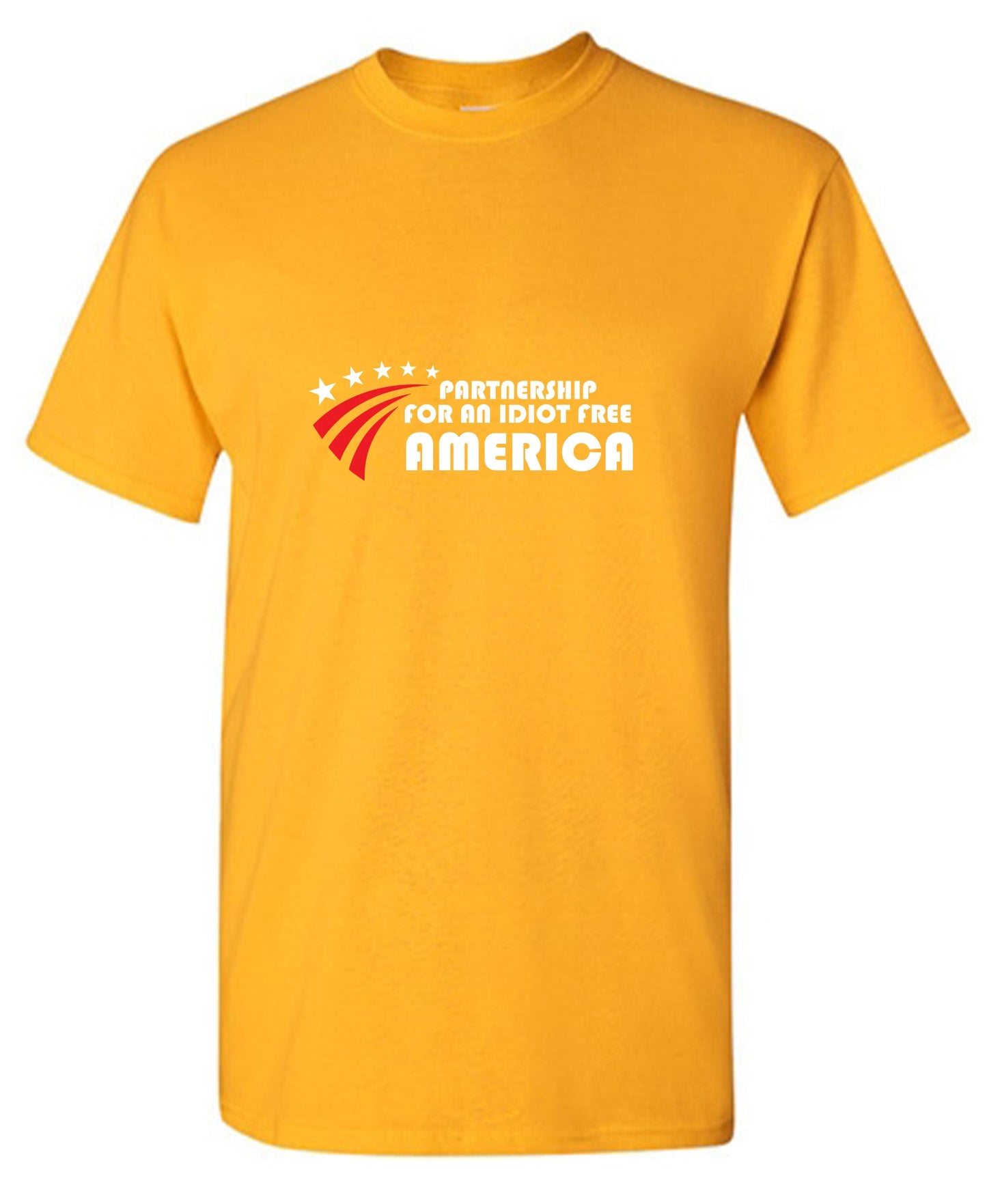 Funny T-Shirts design "Partnership For An Idiot Free America  T-Shirt"