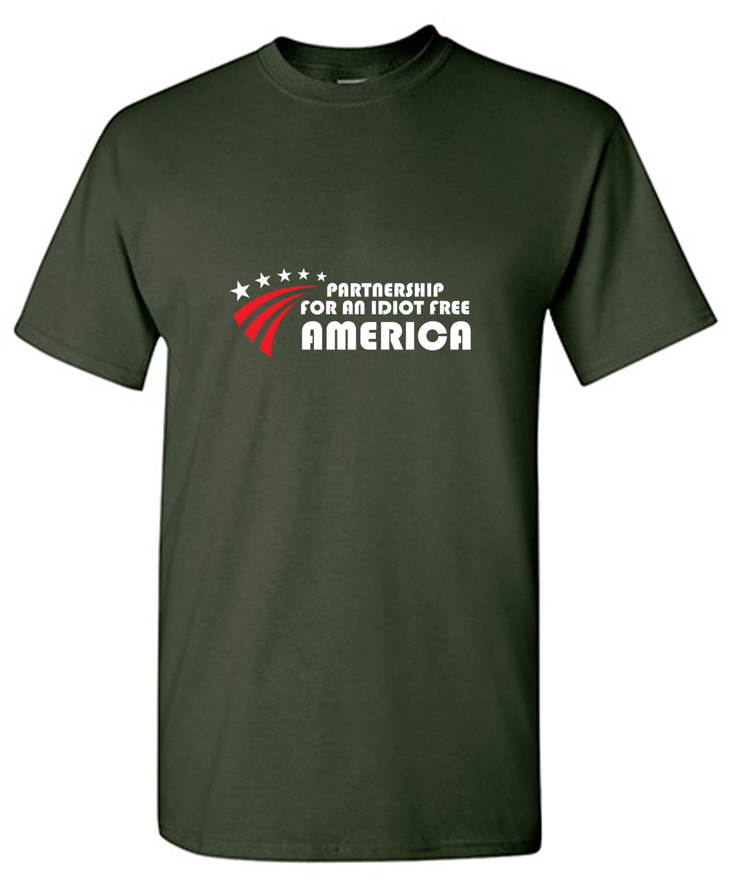 Funny T-Shirts design "Partnership For An Idiot Free America  T-Shirt"