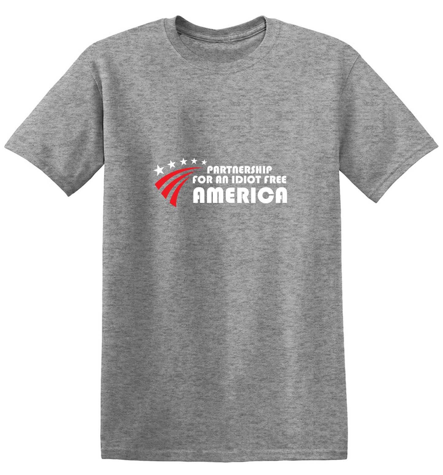 Funny T-Shirts design "Partnership For An Idiot Free America  T-Shirt"