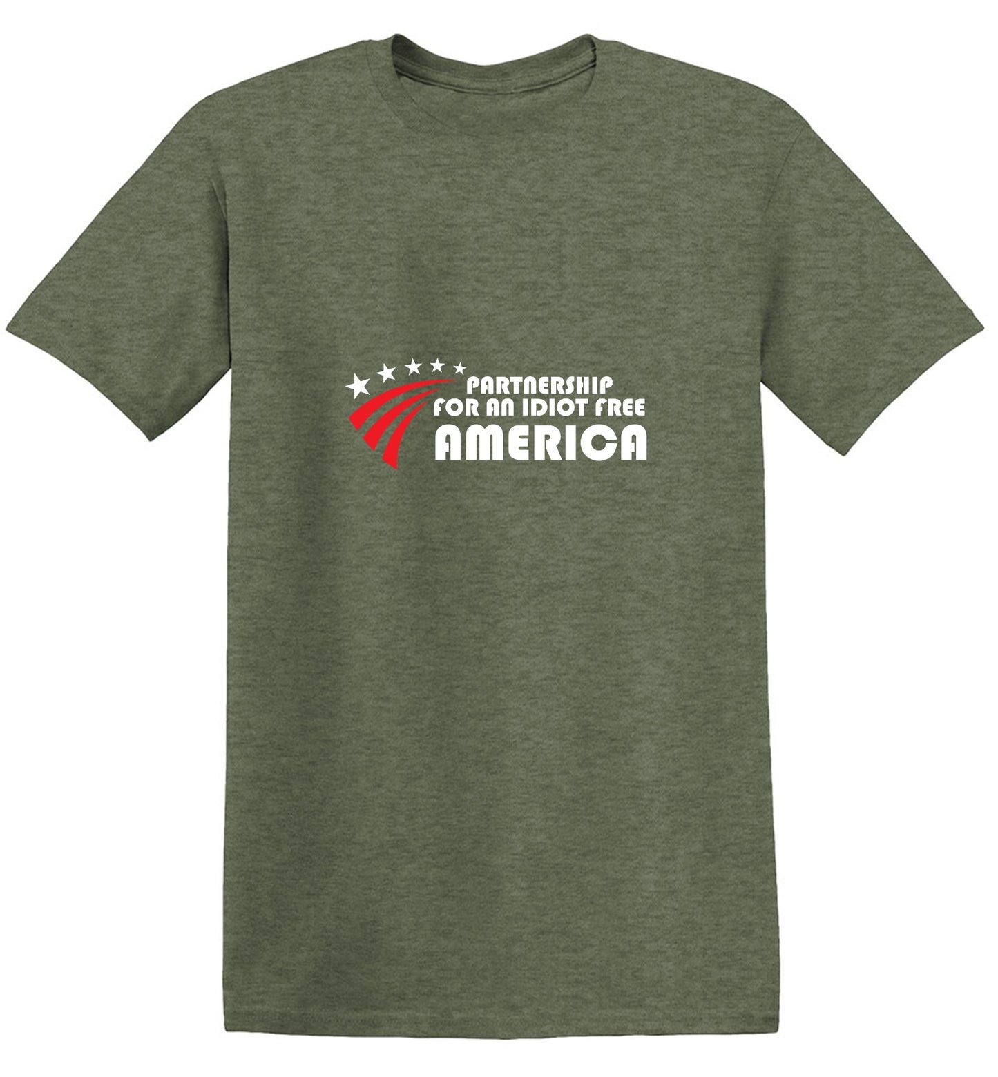 Funny T-Shirts design "Partnership For An Idiot Free America  T-Shirt"