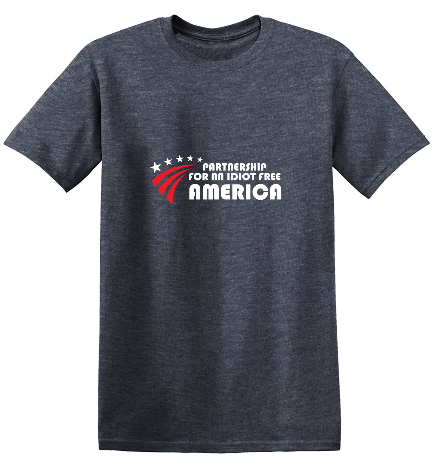 Funny T-Shirts design "Partnership For An Idiot Free America  T-Shirt"