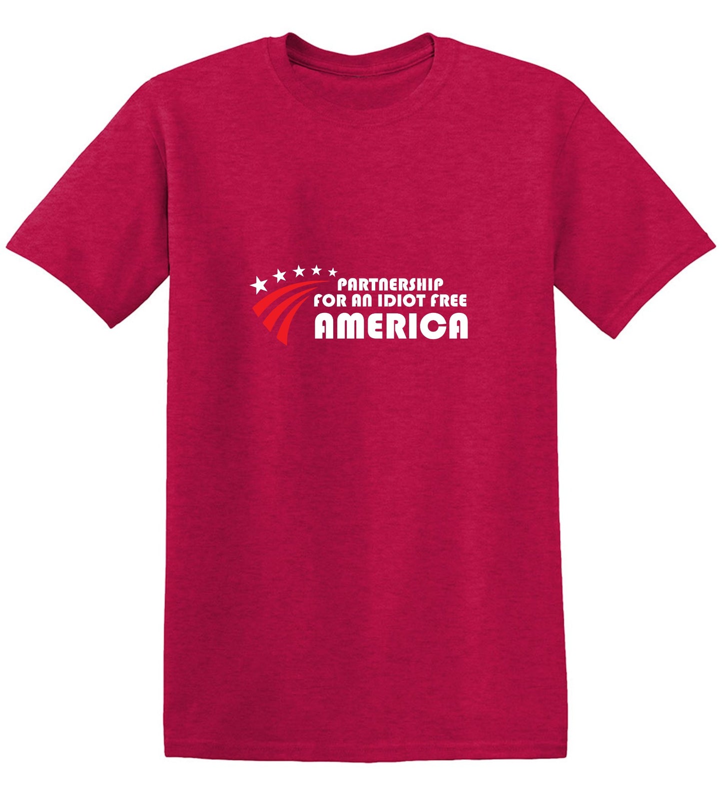 Funny T-Shirts design "Partnership For An Idiot Free America  T-Shirt"