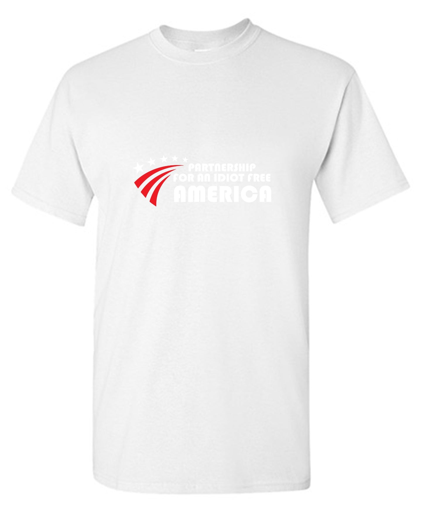 Funny T-Shirts design "Partnership For An Idiot Free America  T-Shirt"
