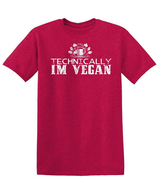 Funny T-Shirts design "Technically I Am Vegan"
