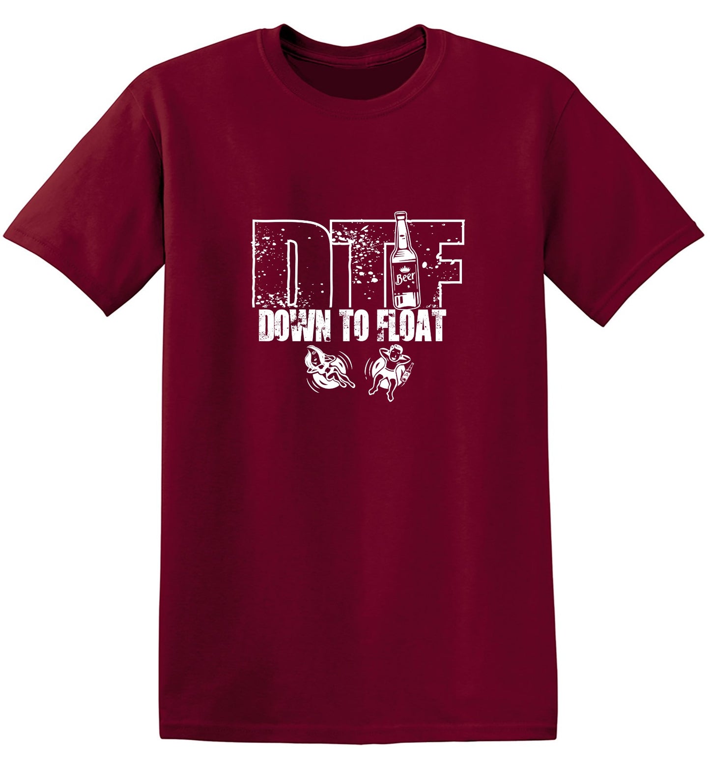 Funny T-Shirts design "Down To Float"
