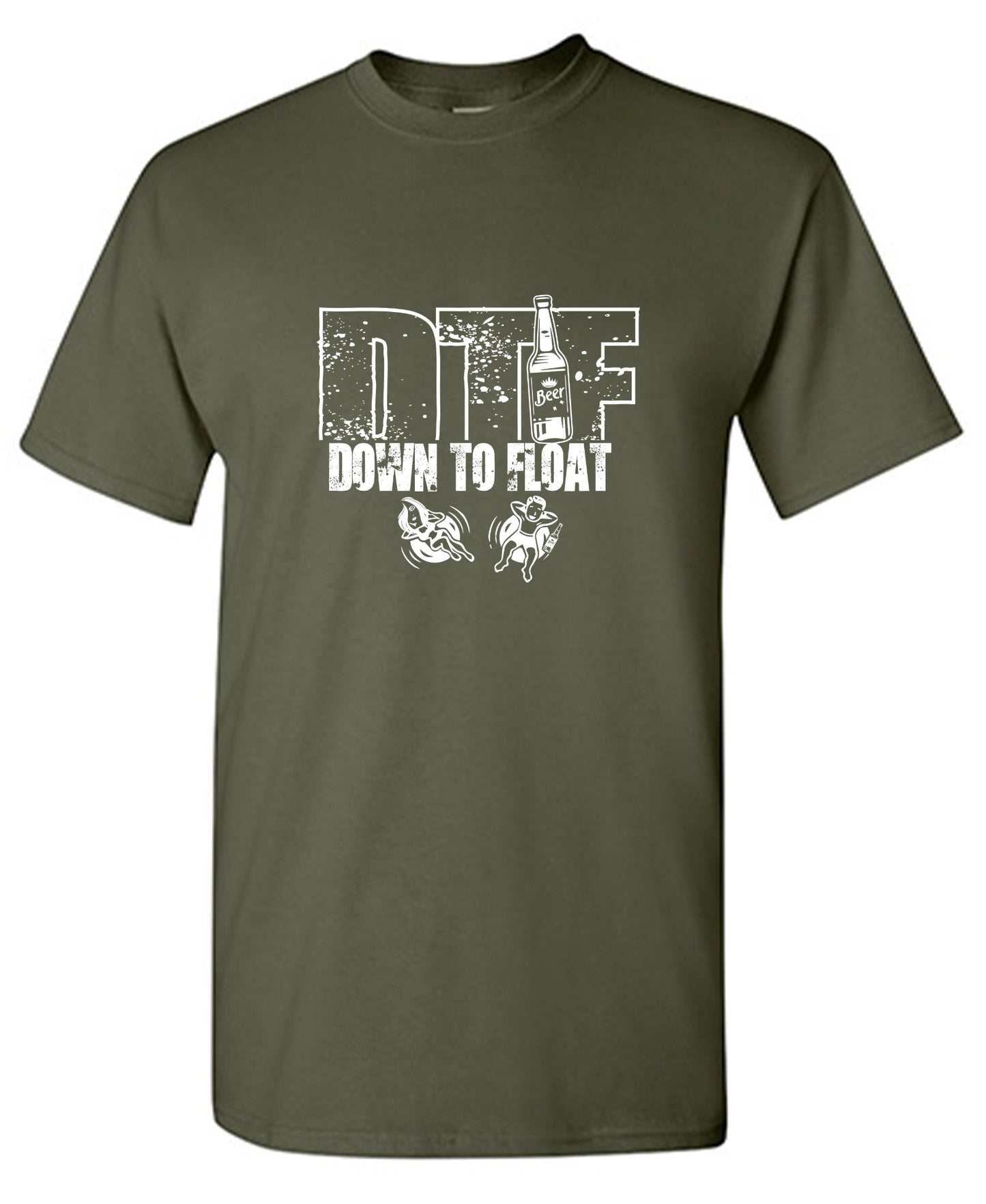 Funny T-Shirts design "Down To Float"