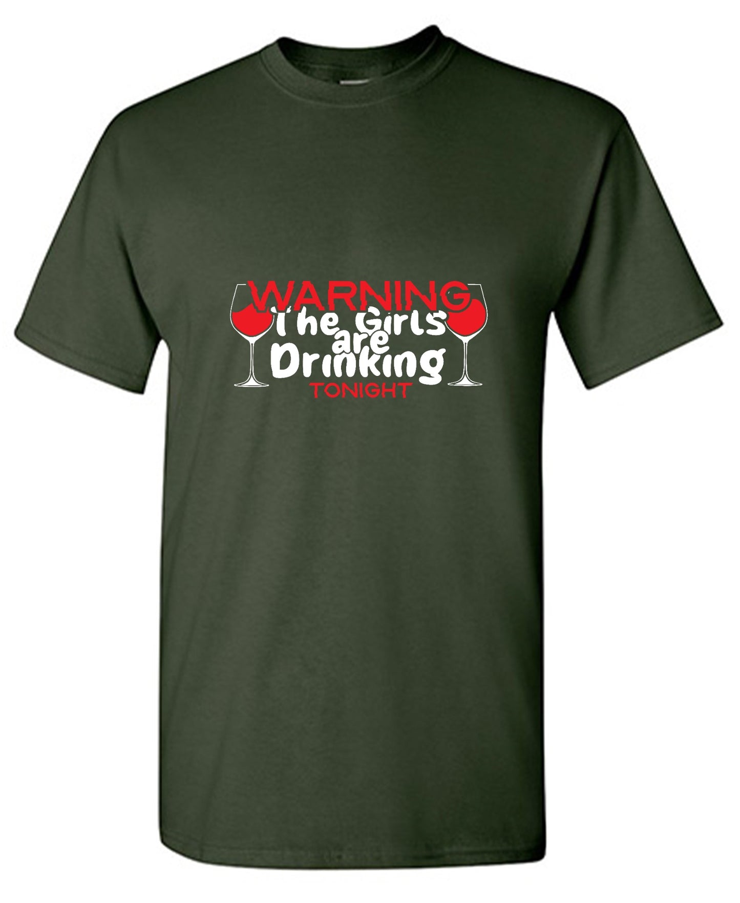 Funny T-Shirts design "WARNING The Girls are Drinking Tonight - Tall Tee"